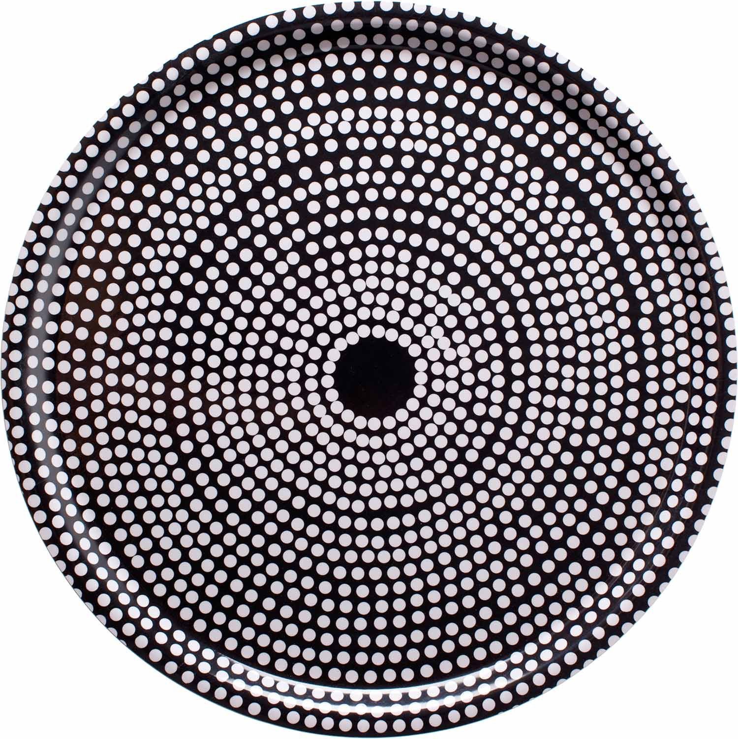 schwarz, (beschichtet) 46 Ø cm Marimekko Tablett Fokus Holz weiß