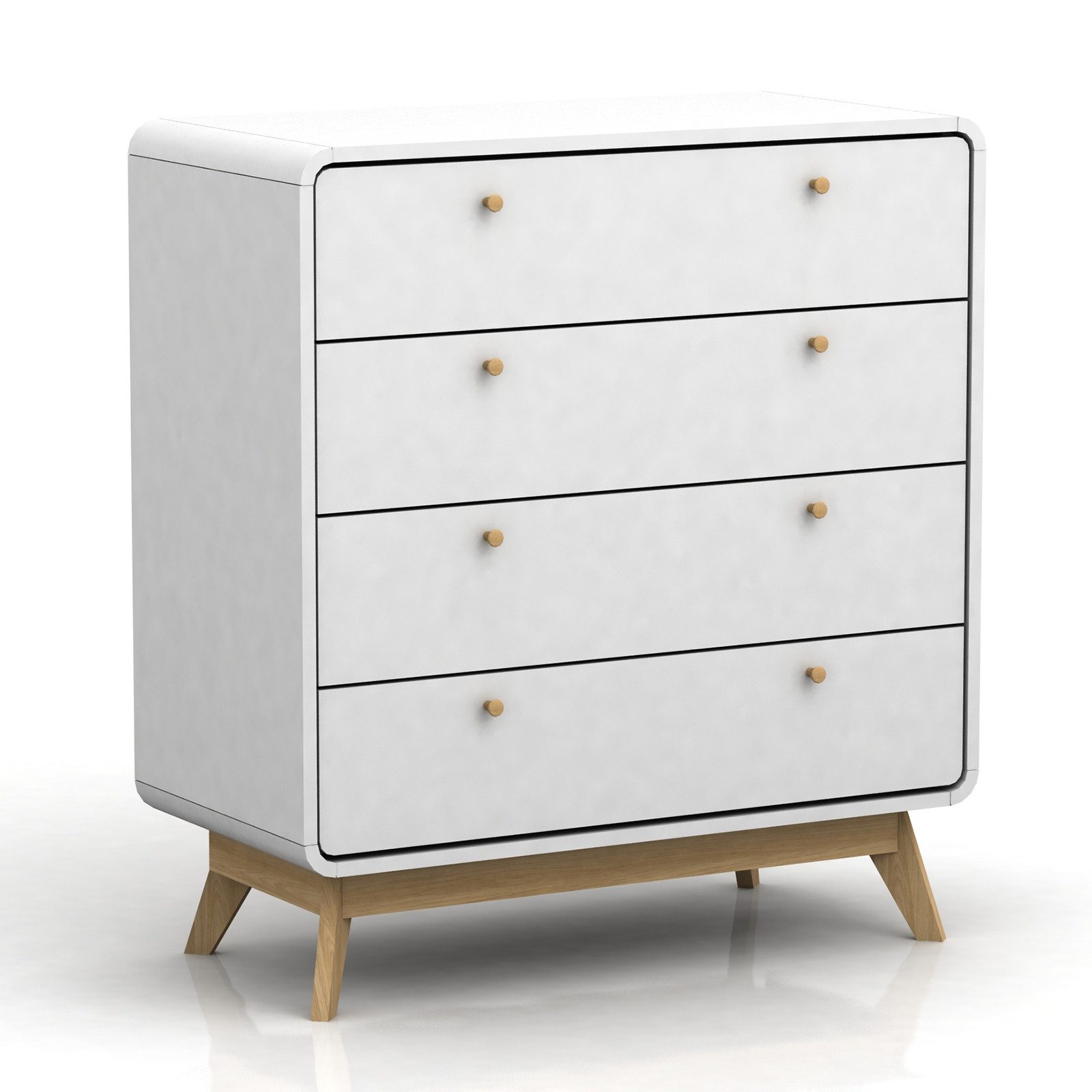 freiraum Kommode Janne, in Weiß - 80x88x39cm (BxHxT)