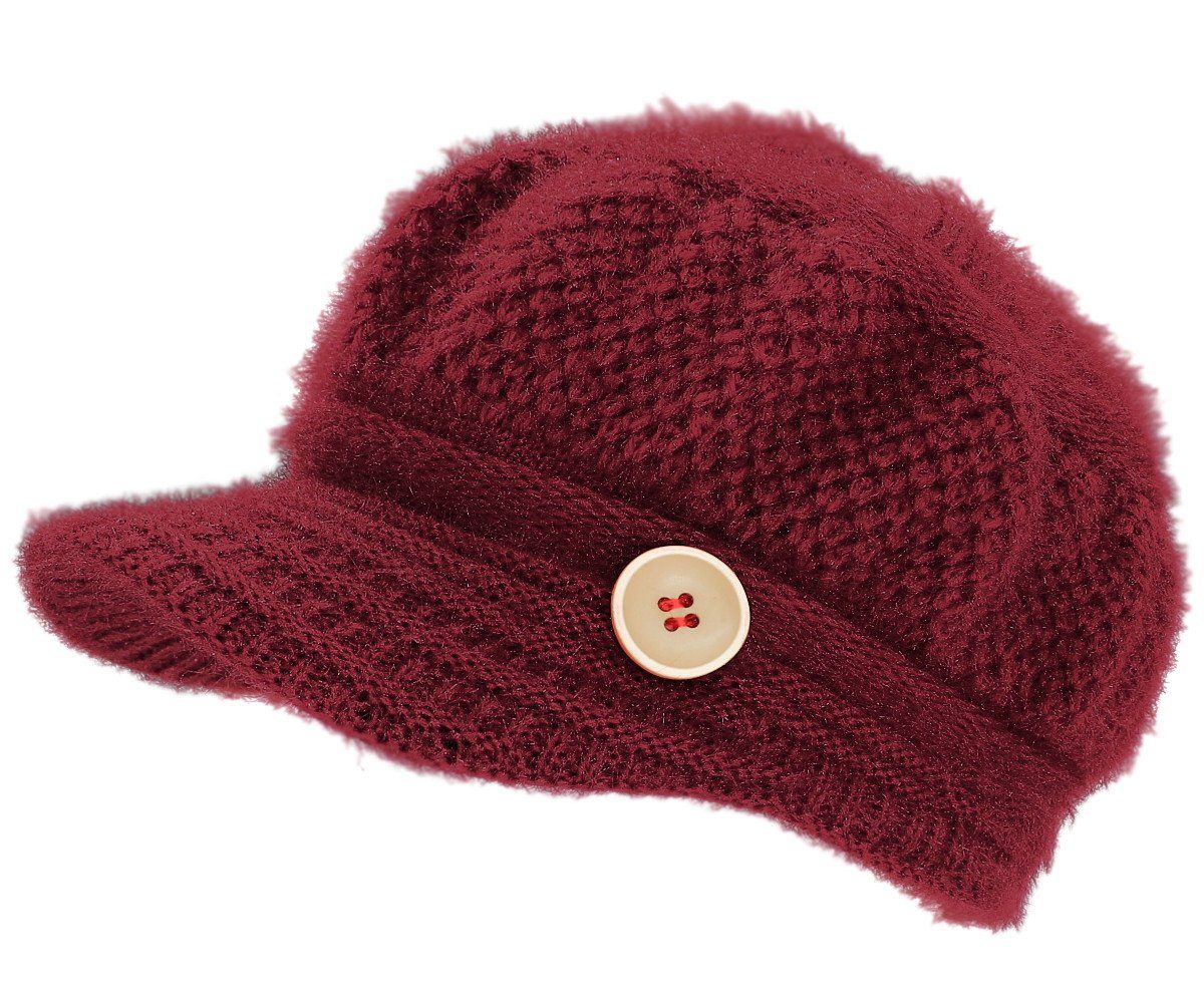 dy_mode Strickmütze Damen Schirmmütze Gefüttert Unifarben günstig online kaufen