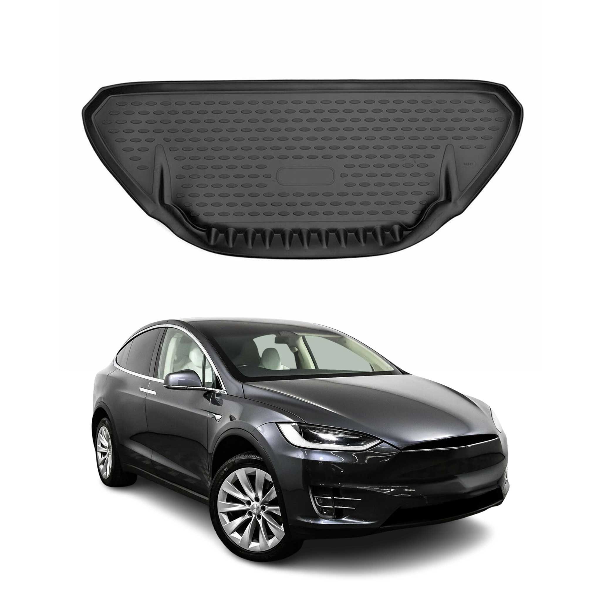 OMAC Kofferraummatte Frunk Kofferraumwanne für Tesla Model X 2016-2020 Gummi TPE Schwarz (1 St), für Tesla Model X 2016-2020 Tesla Model X 2016-2020, Einfache Installation,Antirutsch,Leicht zu reinigen,Leichtgewicht