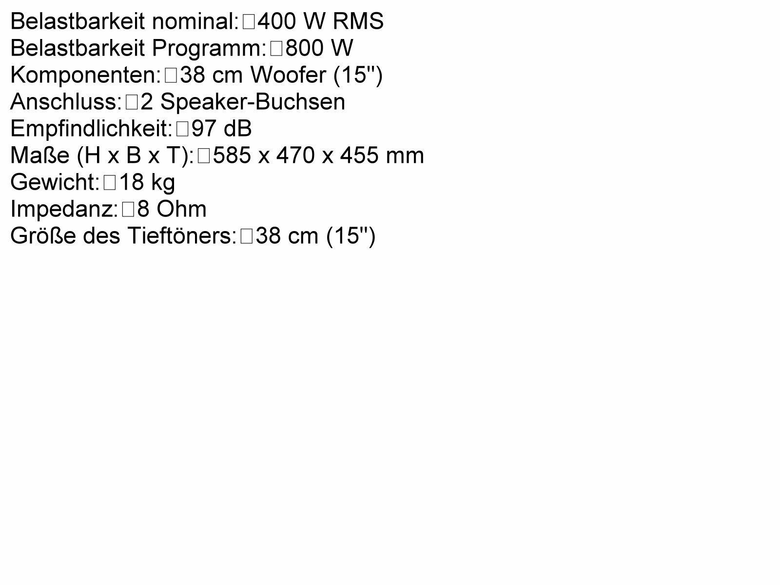 DSX Powermixer Musik Anlage 3 Wege Boxen Subwoofer 2900 W Party-Lautsprecher (1400 W)