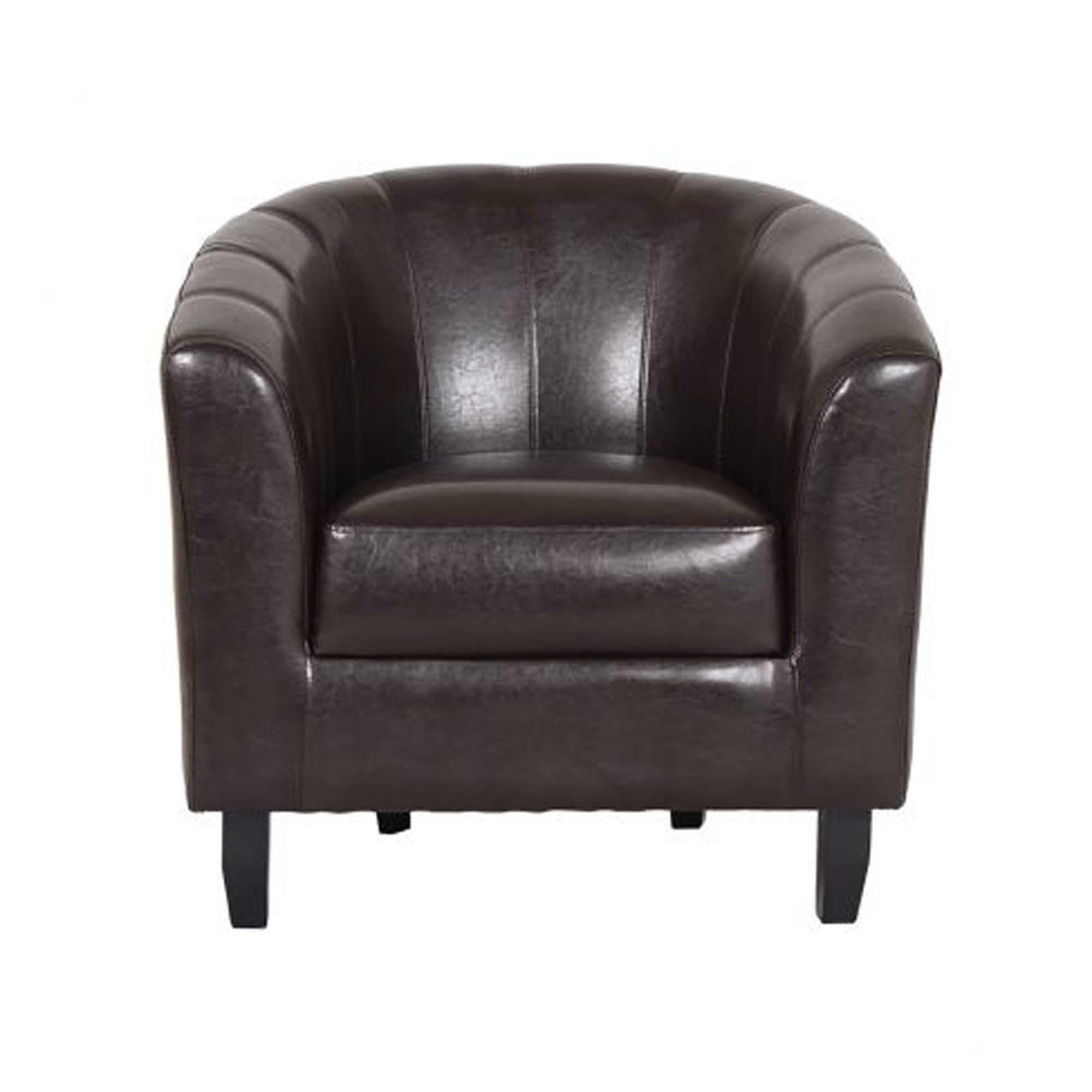 HTI-Line Cocktailsessel Cocktailsessel Cadogan Braun (Stück, 1-St., 1 Sessel), Loungesessel Clubsessel Kunstleder