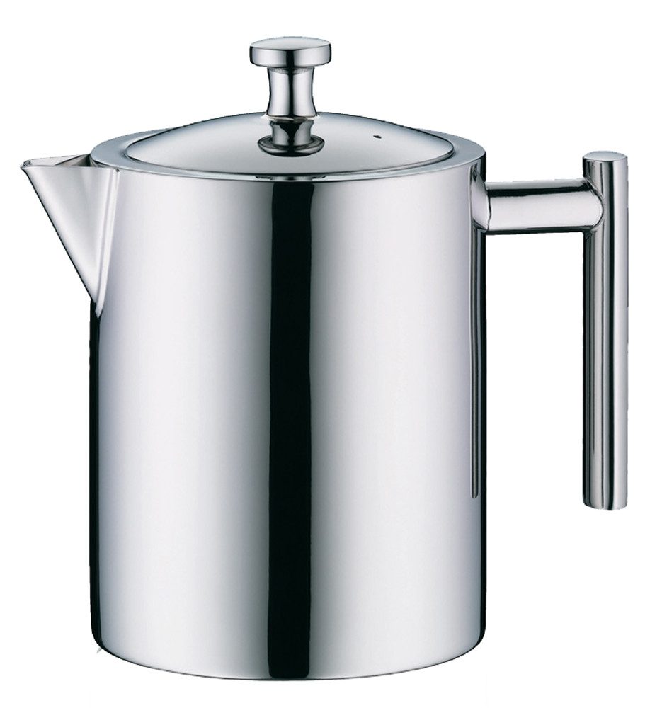 Alfi Teekanne TEA POT, Kanne aus Edelstahl, 1,4 l, (1-St), intergrierter Teefilter für losen Tee, festsitzender Deckel