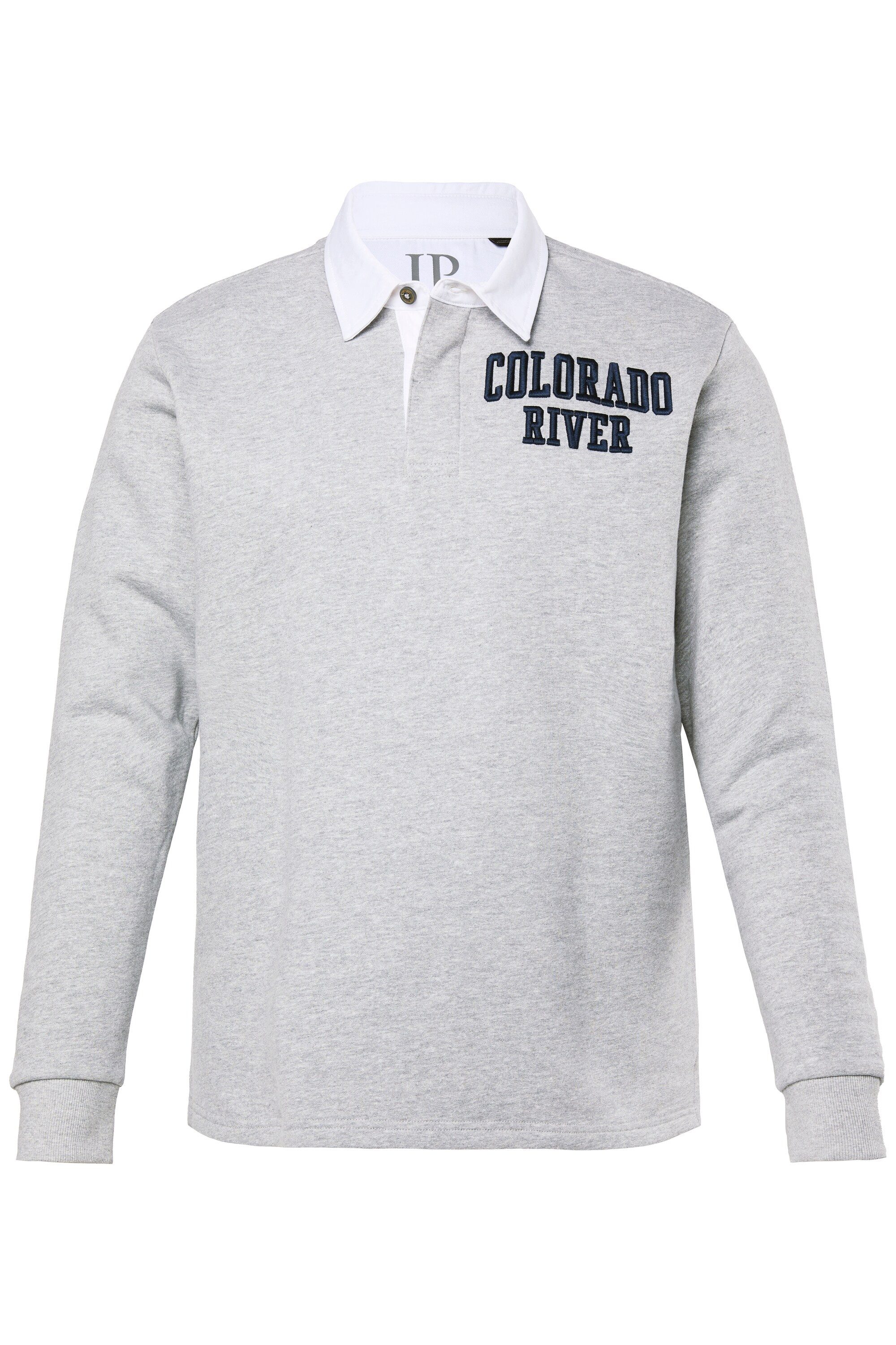Sweatshirt Rugby-Sweater 3D Brust-Stick Kontrastkragen
