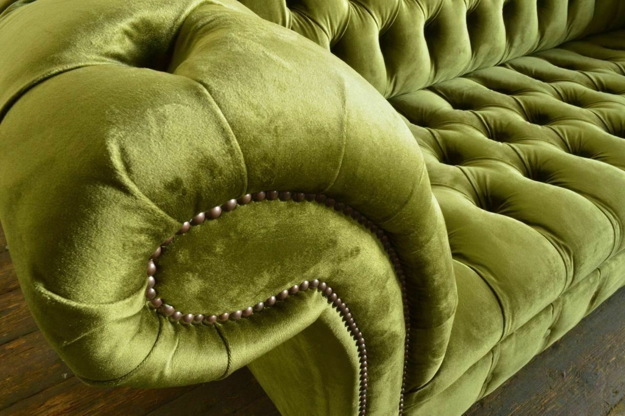 Chesterfield-Sofa, Sofa Garnitur Sitz Luxus JVmoebel Couch Polster Leder Chesterfield Design