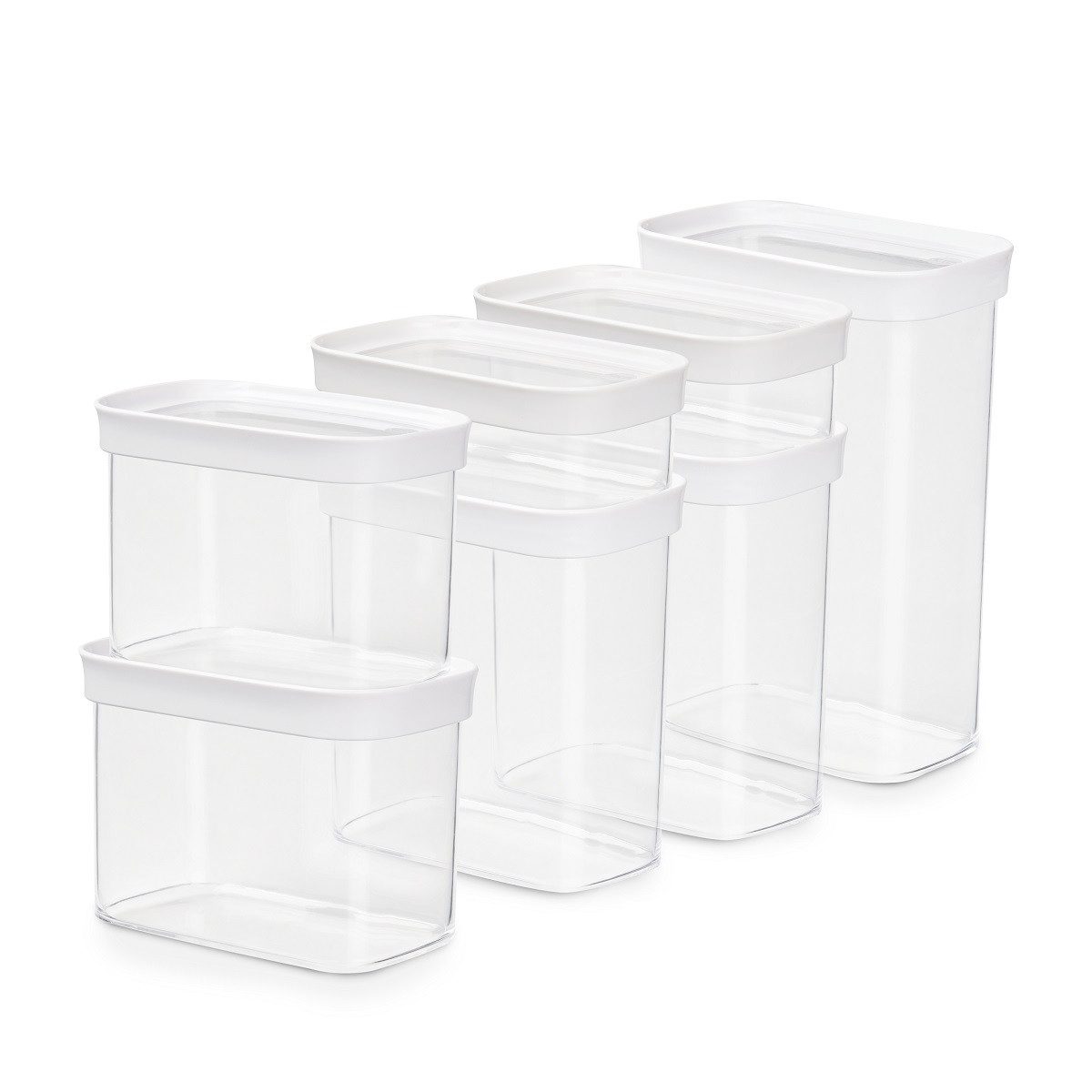 Emsa Vorratsdose Emsa OPTIMA Trockenvorratsdose 7 tlg. Set, rechteckig, Kunststoff, (7-tlg)