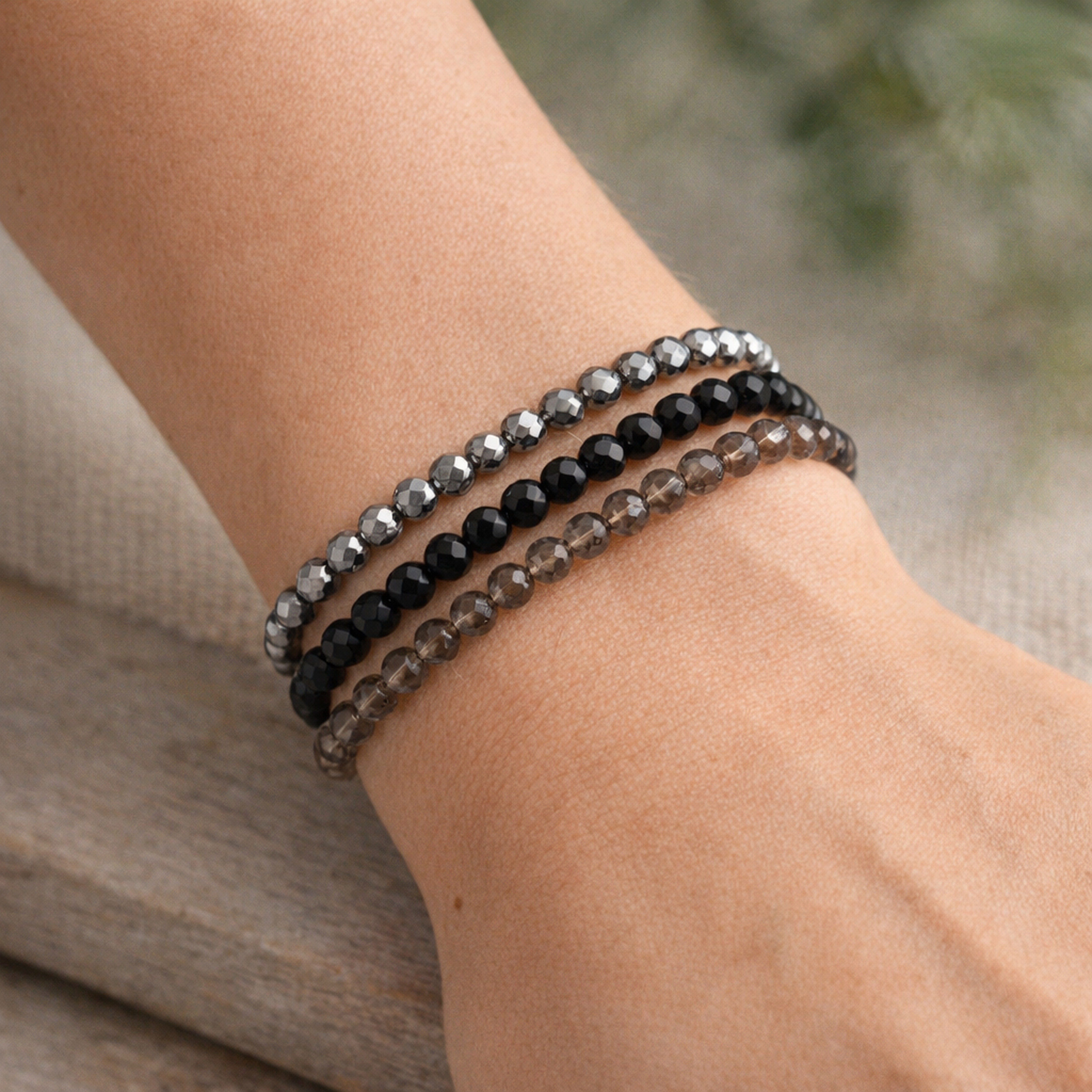 Lebensquelle Plus Armband Turmalin(Schörl), facettiertes Armband, 4 mm – Bild 3 von 5