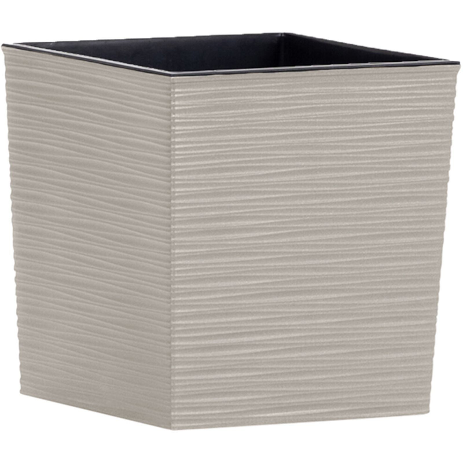 Siena Garden Pflanzkübel Pflanzgefäß NIZZA GROOVE creme 40x41 cm Rillenoptik mit Einsatz