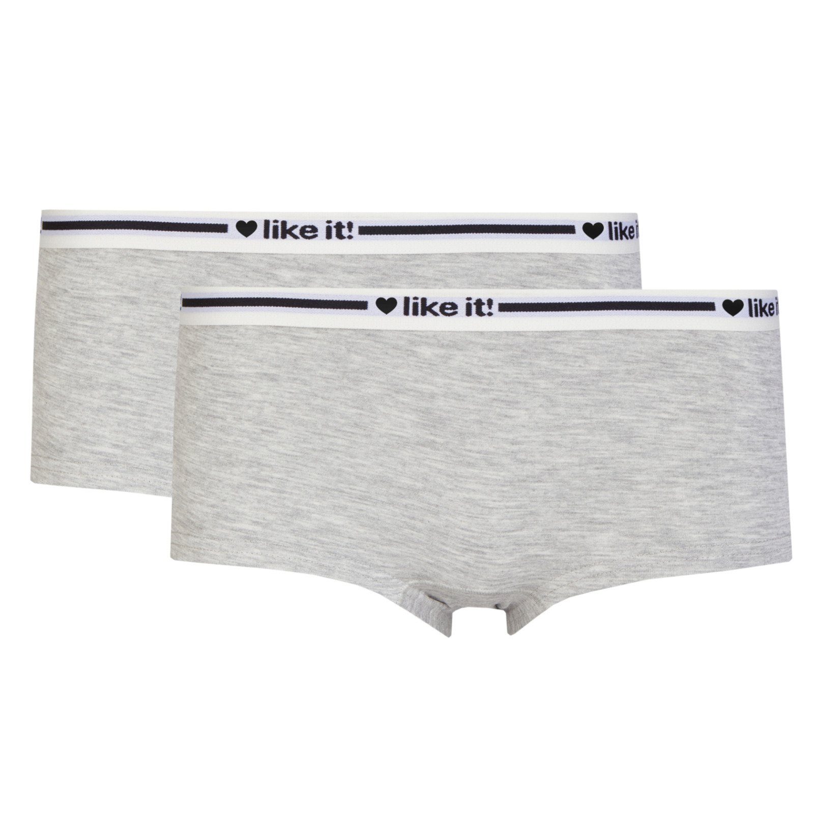 like it! Panty like it! - Panty Serie Ella 2er Pack (S Ivory Grey)