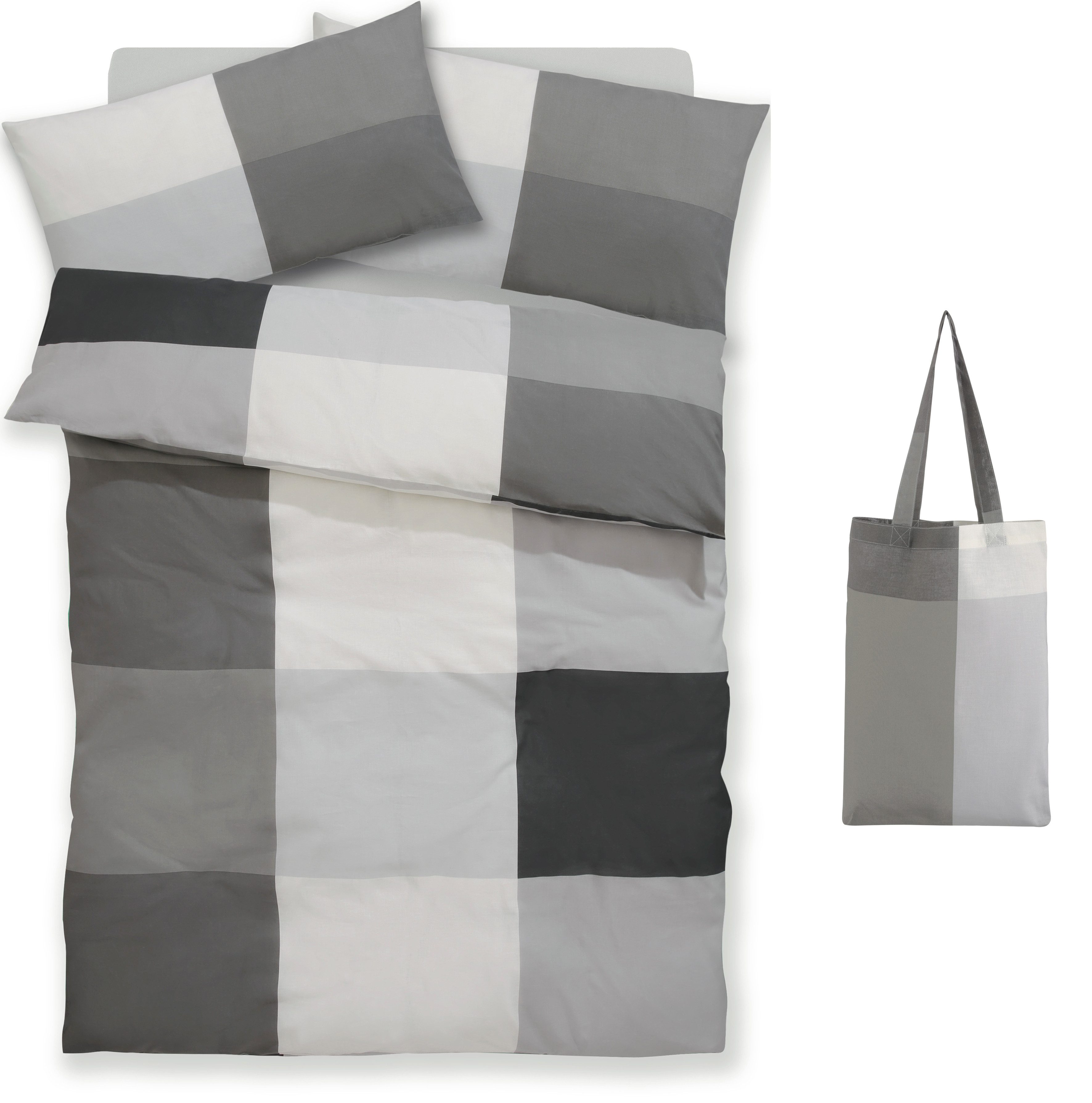 OTTO home Bettwäsche Tirrell, Linon, 3 teilig, Bettwäsche ab Gr. 135x200 cm, 100% Baumwolle, Marke H.I.S by OTTO home
