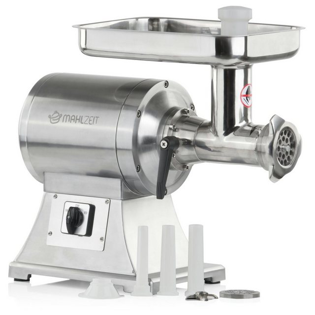 Mahlzeit Fleischwolf Mahlzeit Edelstahl Fleischwolf elektrisch silber 450W 75kg/h mit Wurst