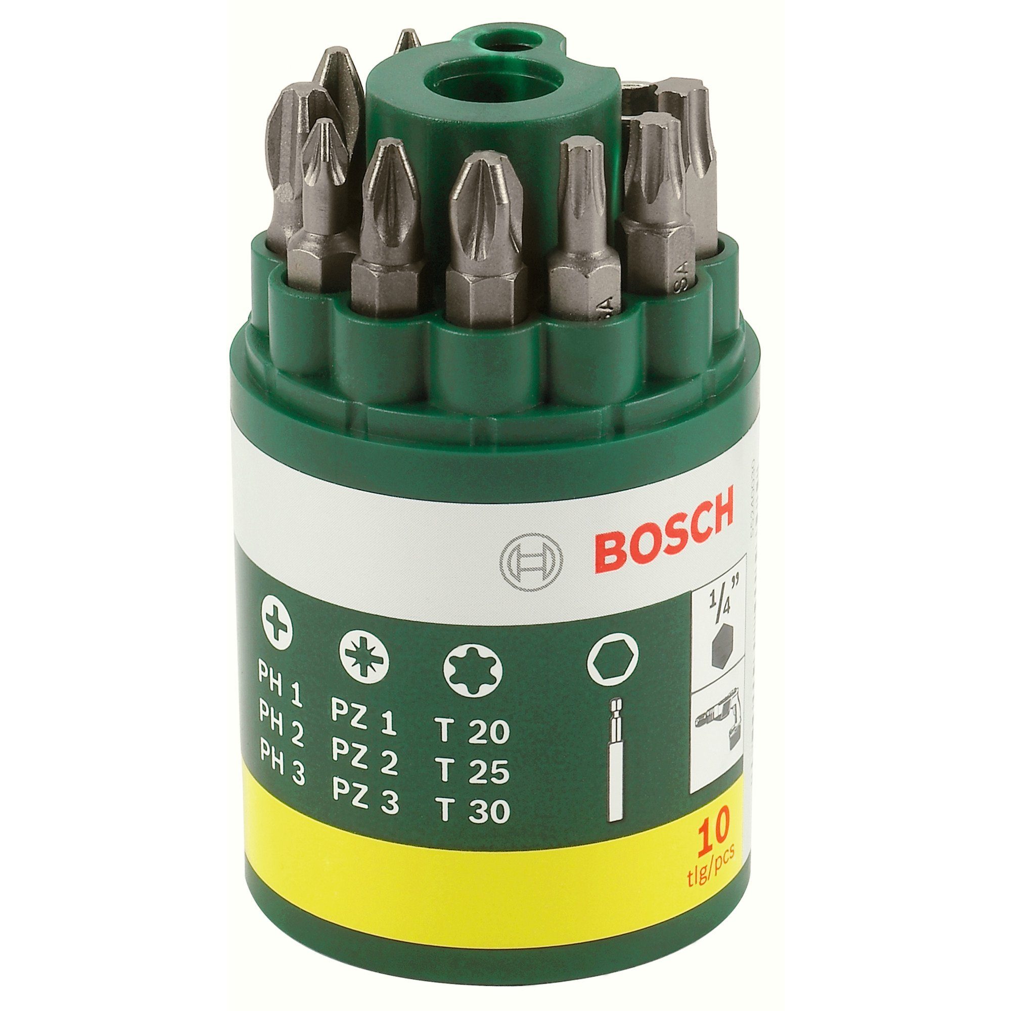 Bohrer- und Bitset Bosch Heimwerken & Garten Bit-Set, 10-teilig