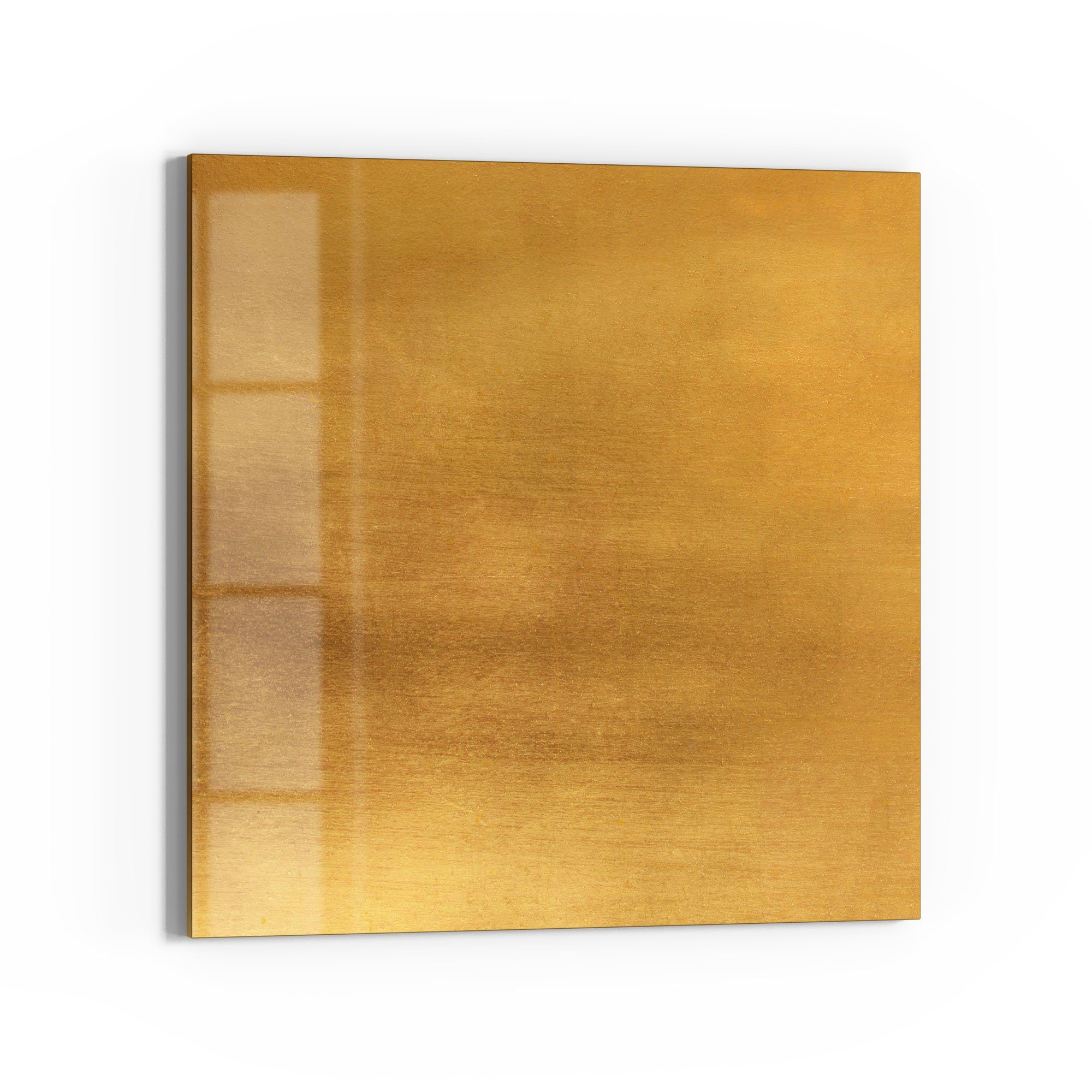 DEQORI Magnettafel 'Gebürstetes Goldblech', Whiteboard Pinnwand beschreibbar