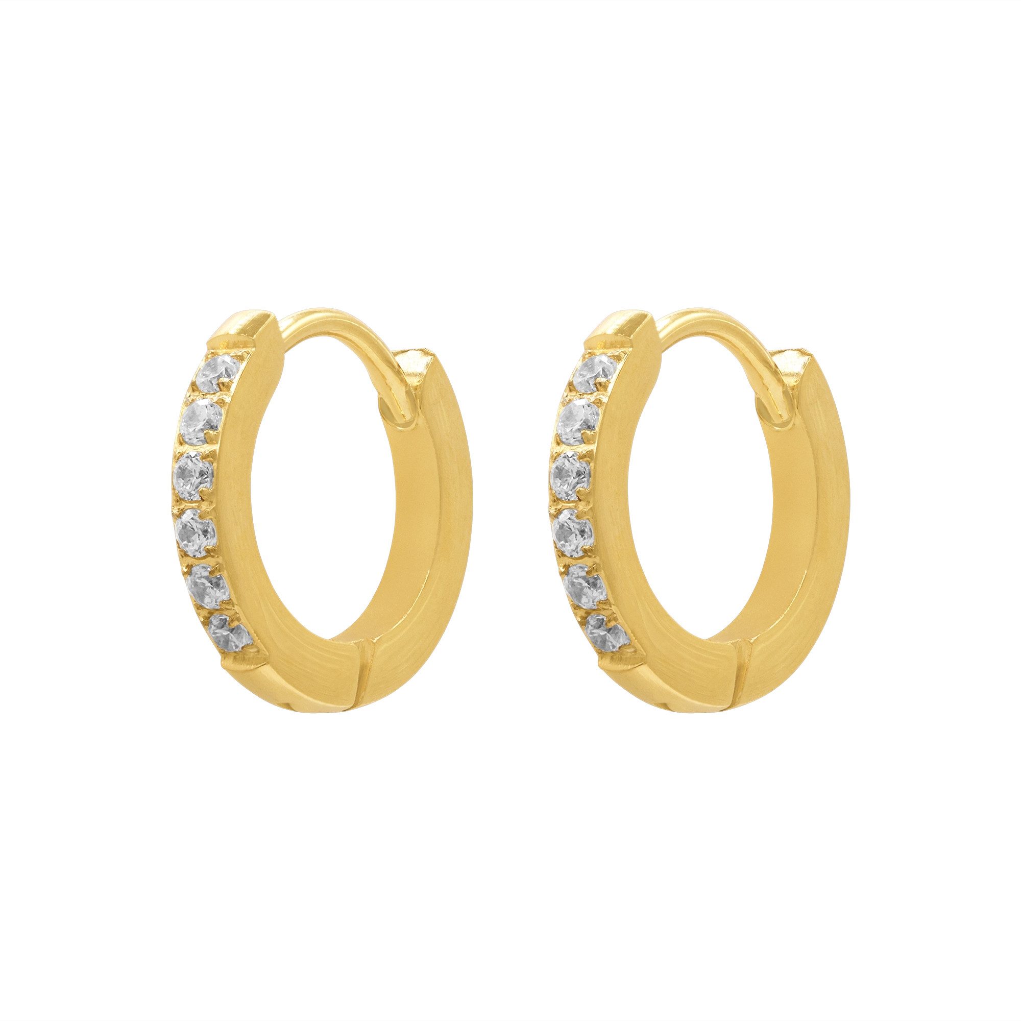 Heideman Paar Ohrstecker Frej goldfarben (Ohrringe, inkl. Geschenkverpackung), Creole mit Steinen Männer