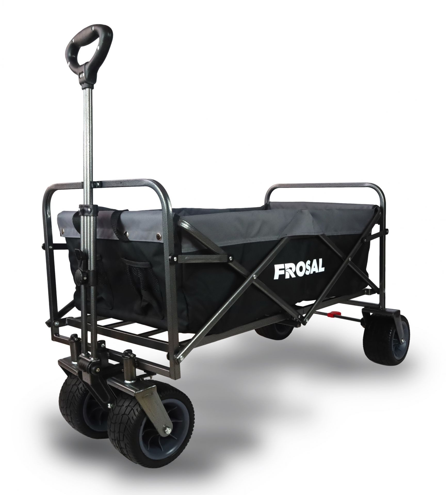 Frosal Bollerwagen Alex faltbar in schwarz/grau Strandwagen, faltbar schwarz