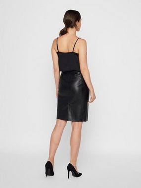 Vero Moda Lederimitatrock VMBUTTERSIA HW COATED SKIRT NOOS