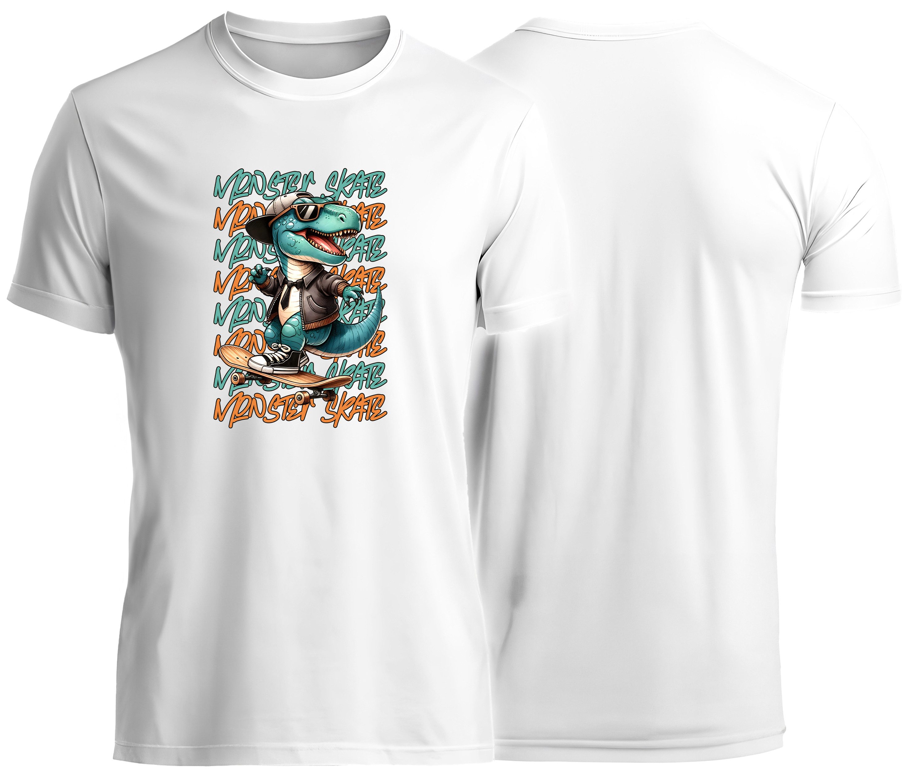 T-Shirt Skater print Shirt cooler Dino