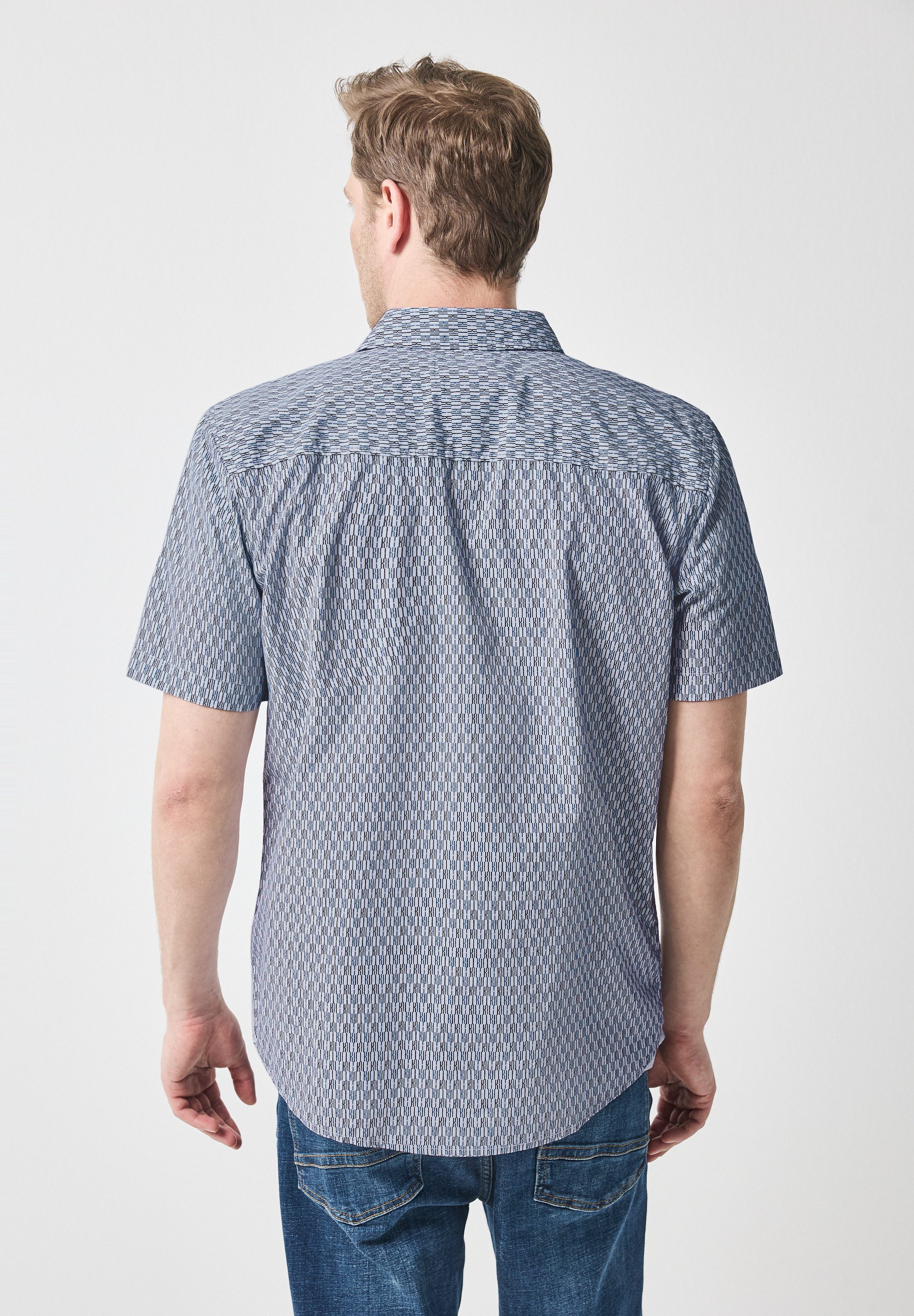 STREET ONE MEN Kurzarmhemd aus reiner Baumwolle günstig online kaufen