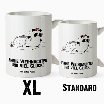 Mr. & Mrs. Panda Tasse Panda Weihnachten - Weiß - Geschenk, Groß, XL Becher, XL Tasse, XL Te, XL Tasse Keramik, Spülmaschinenfest