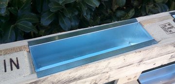 BURI Pflanzkübel Europaletten Pflanzkasten verzinkt oder Kunststoff schwarz Balkon Blum