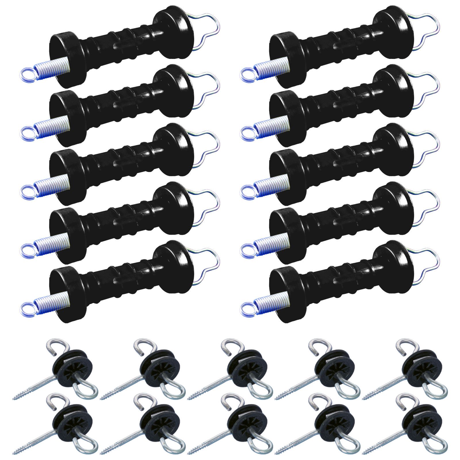 Electra Weidenzaun Electra 10x Torgriff Standard, geschlossen, schwarz, im Set mit 10x...