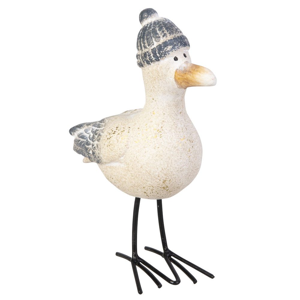 MICA Dekofigur Möwe mit Mütze -grau - ca. 13,5 x 6,7 x 17,6 cm - 1 Stück günstig online kaufen