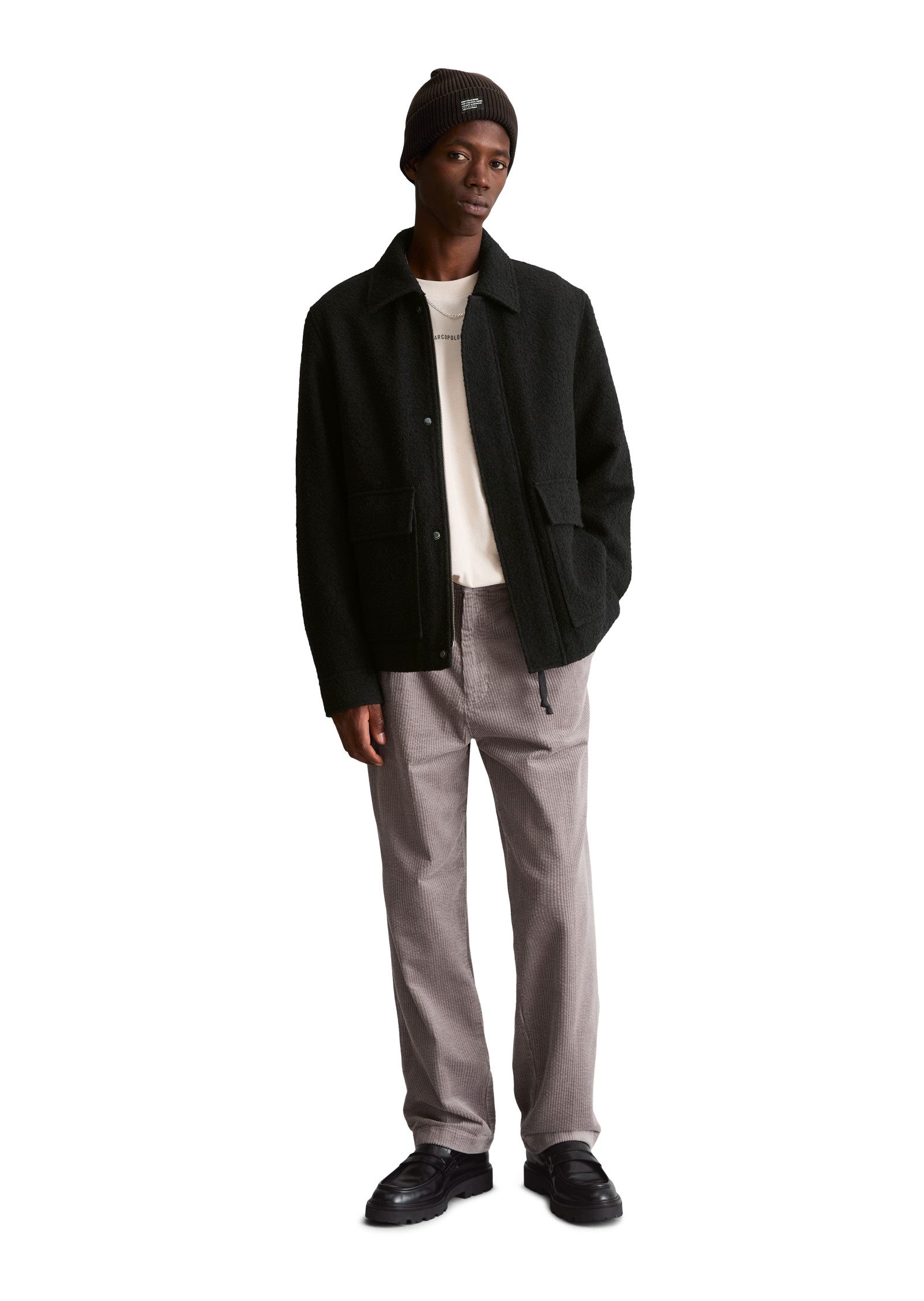 Marc O'Polo DENIM Wolljacke regular aus weichem Bouclé mit Recycling-Anteil – Bild 4 von 5