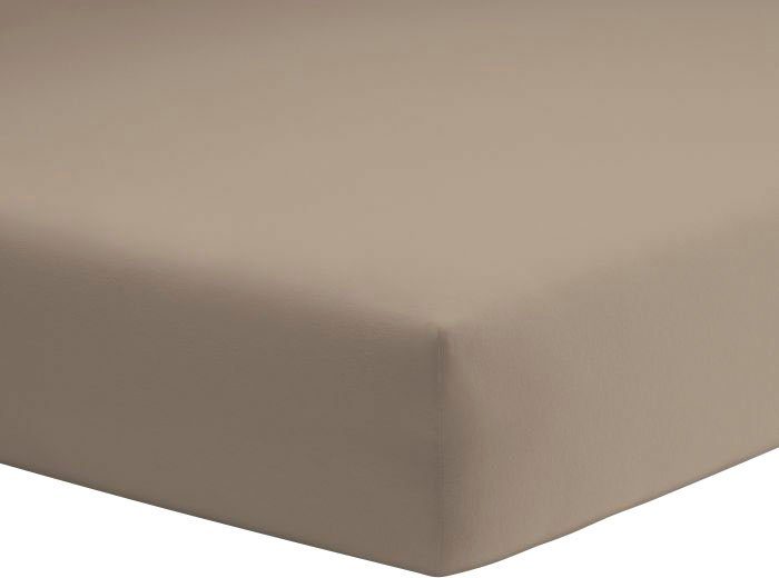 rundum, Schlafgut, taupe (1 Baumwolle aus Spannbettlaken Mako-Jersey, Gummizug: Mako-Jersey, Stück),