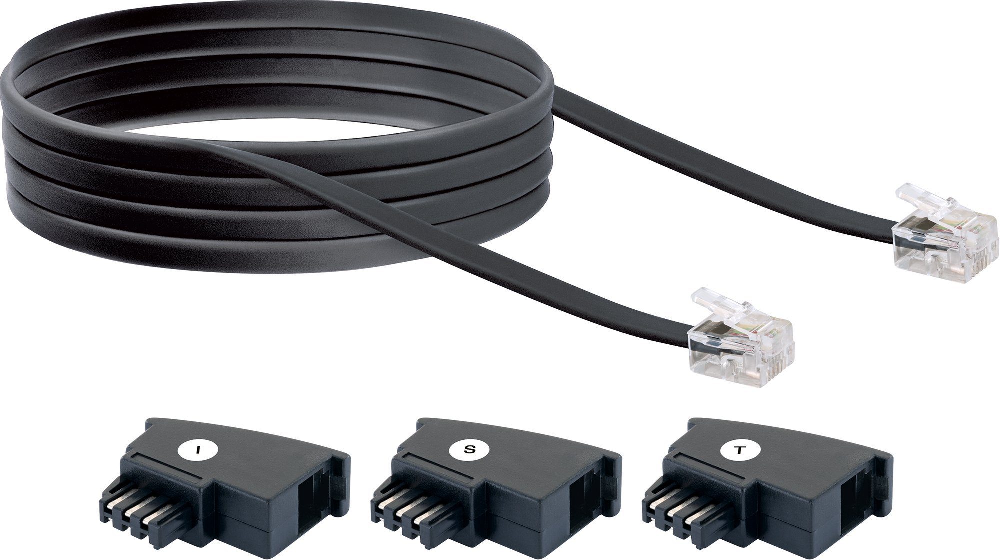 Schwaiger TAL6306 533 Telefonkabel, TAE-F Stecker, RJ11 Stecker, (600 cm)