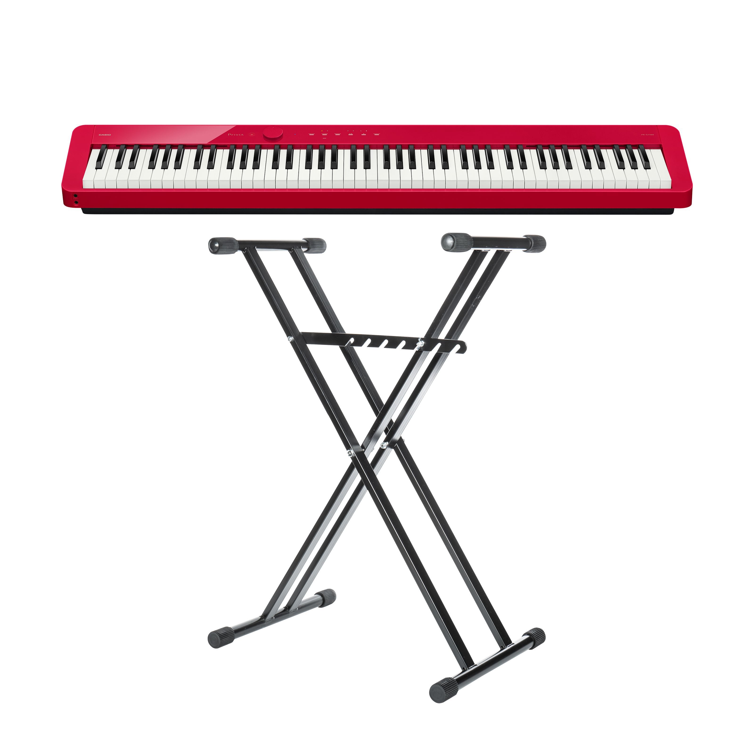 CASIO Stagepiano (Stage Pianos, Stage Piano-Sets), PX-S1100 RD Standard - Stagepiano-Set