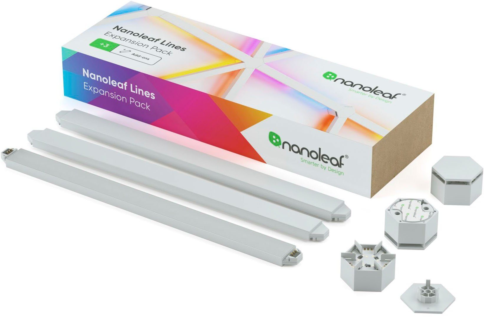 LED nanoleaf elegante Dimmfunktion, Technologie LED Beleuchtung und fest Farbwechsler, Lichtleiste Lines, Smarte integriert,