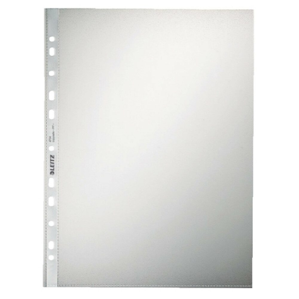 LEITZ Ringbuchmappe Leitz 4704 Prospekthüllen transluzent genarbt, 0,1mm - 100 Stück (1-St)