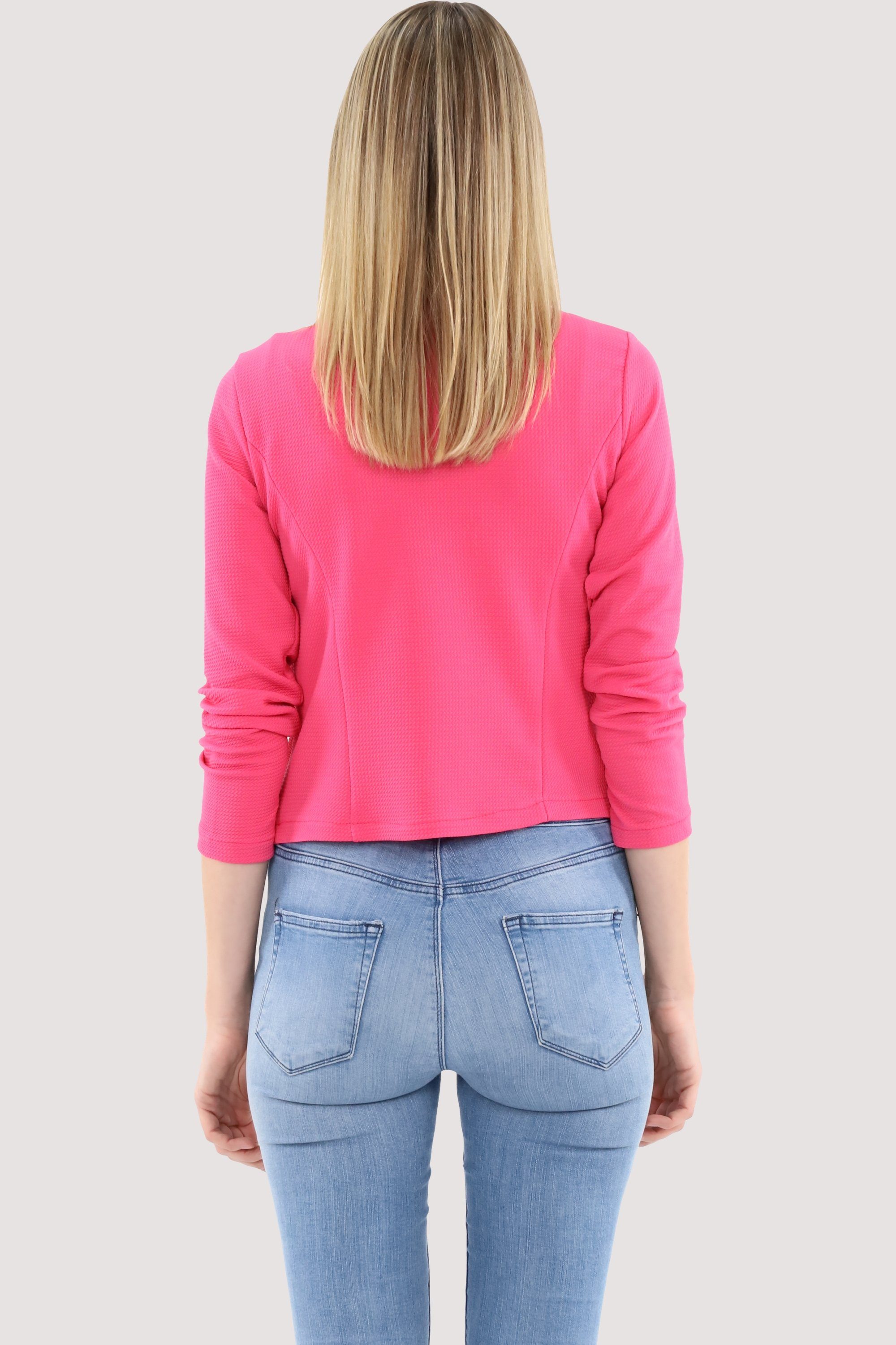 Jackenblazer fashion Sweatblazer Basic-Look pink 6040 more than im malito