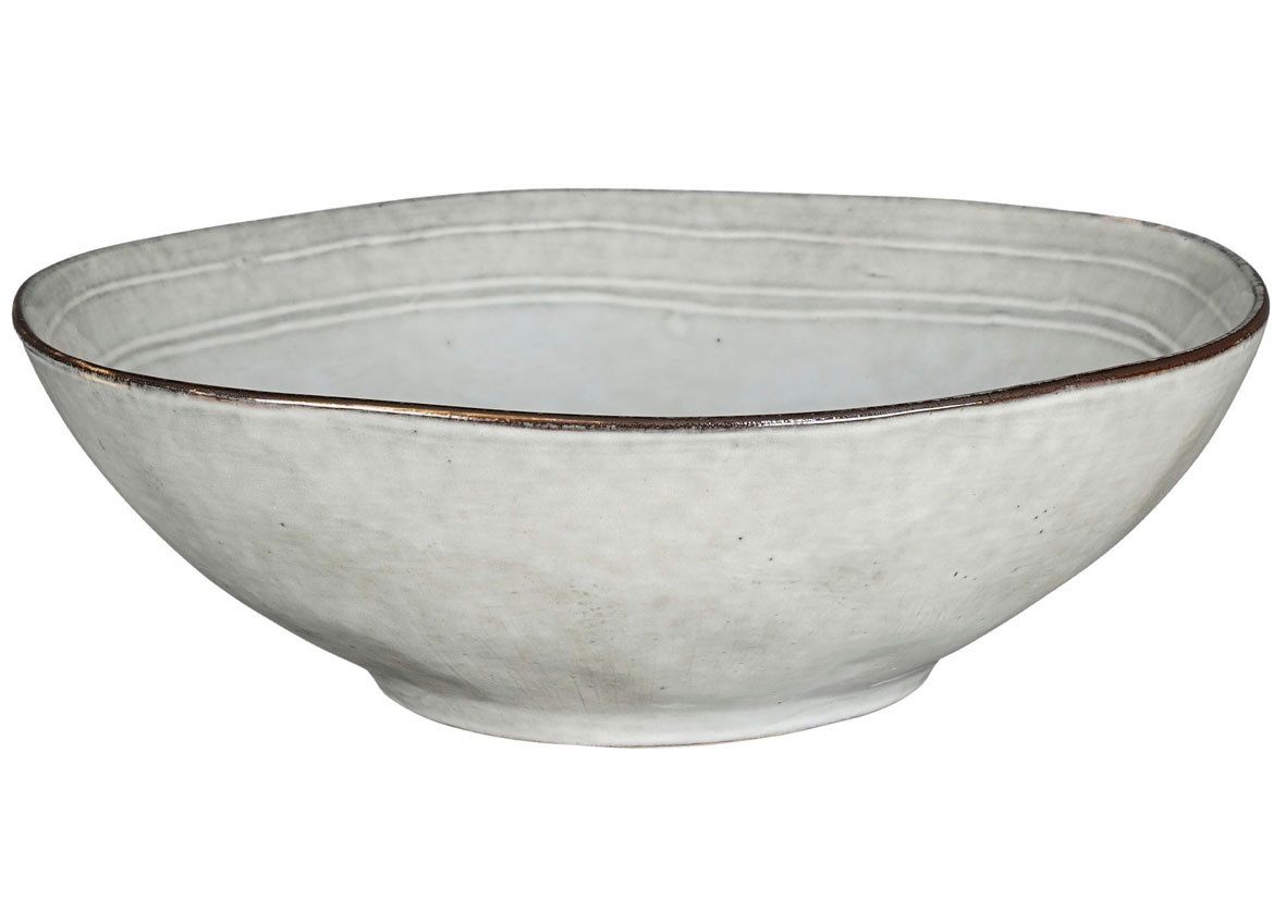 Mica Decorations Suppenteller Mica Schale Tabo grau, Ø 23,5 cm x 7,5 cm