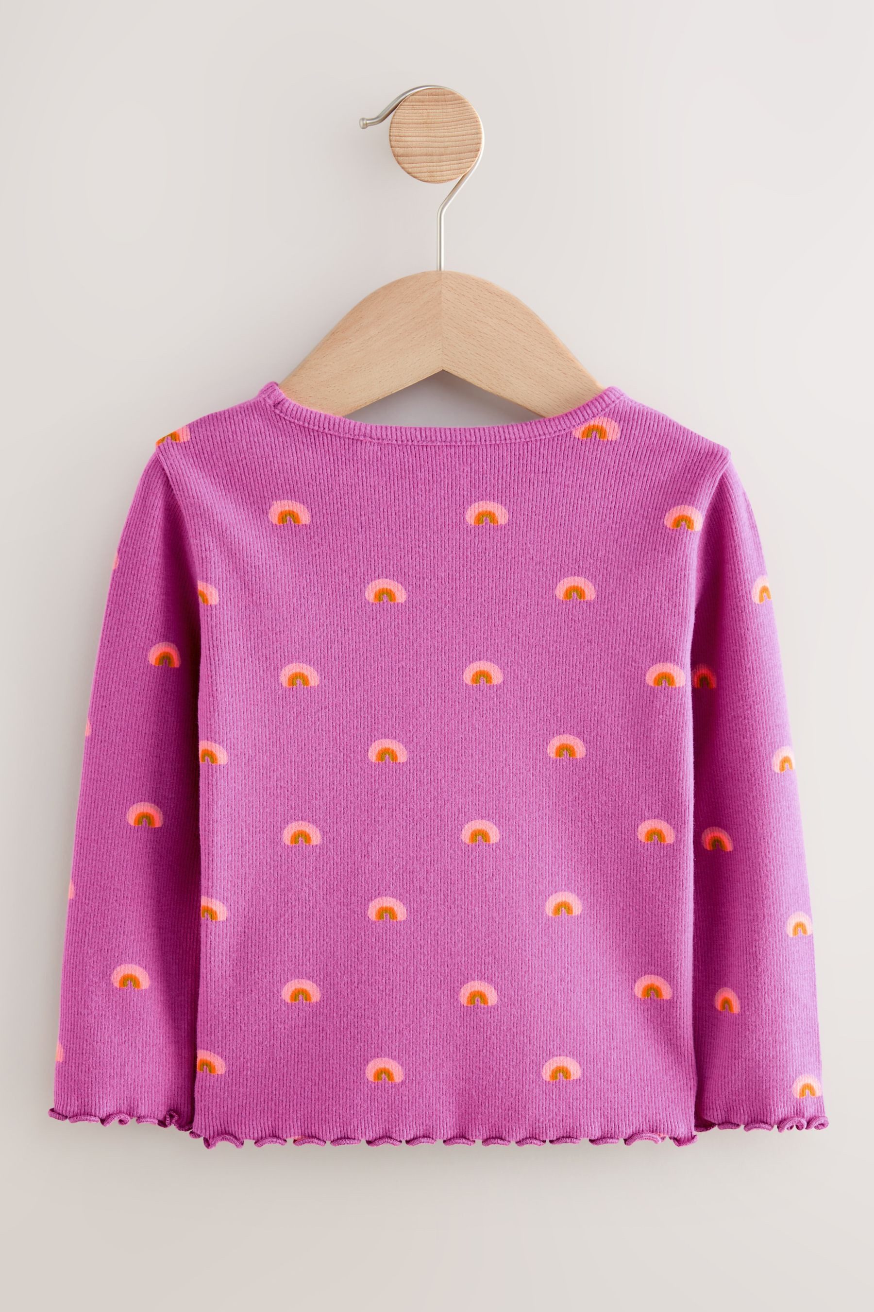 Next Leggings Geripptes Langarm-T-Shirt (1-tlg) günstig online kaufen