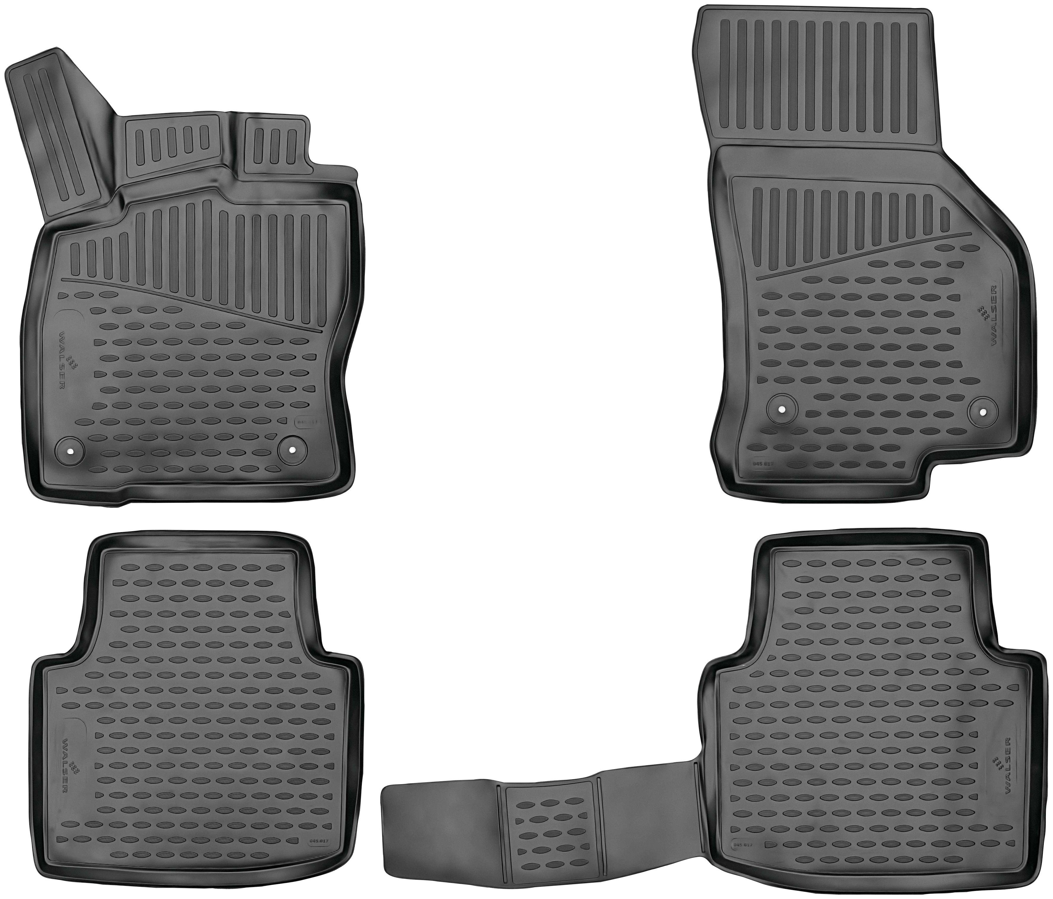 WALSER Passform-Fußmatten XTR (4 St), für Skoda Superb Kombi, Schrägheck,  für Skoda Superb III 2015 - Heute