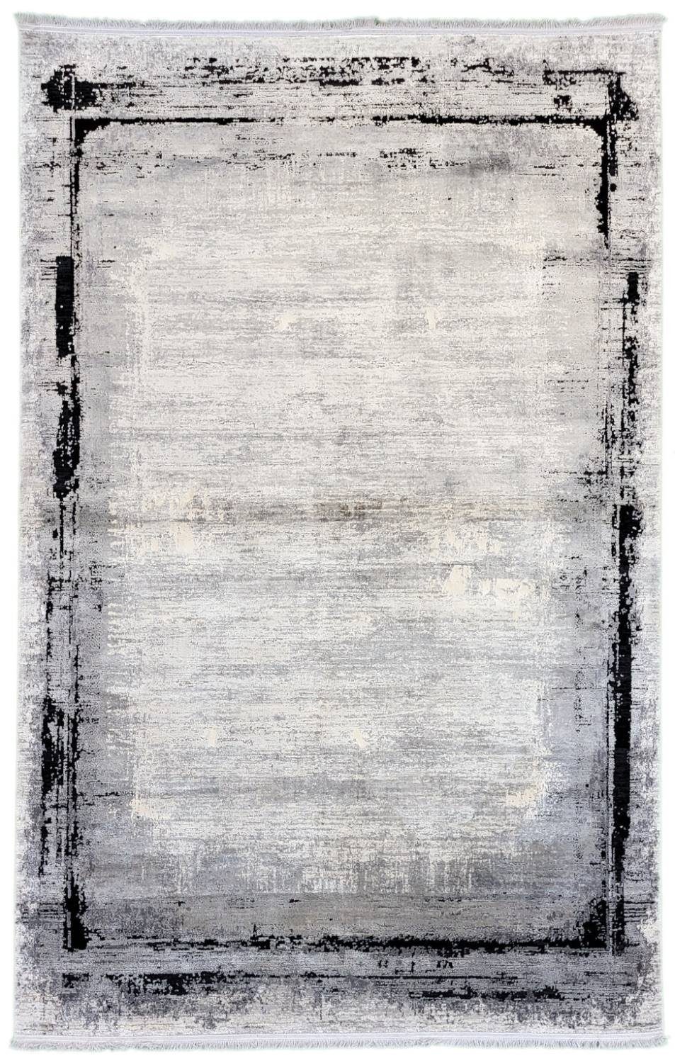 Rug Studios Designteppich ZUARI, Rechteckig, Höhe: 12 mm, Wohnzimmer, 40 x 60 cm, schwarz