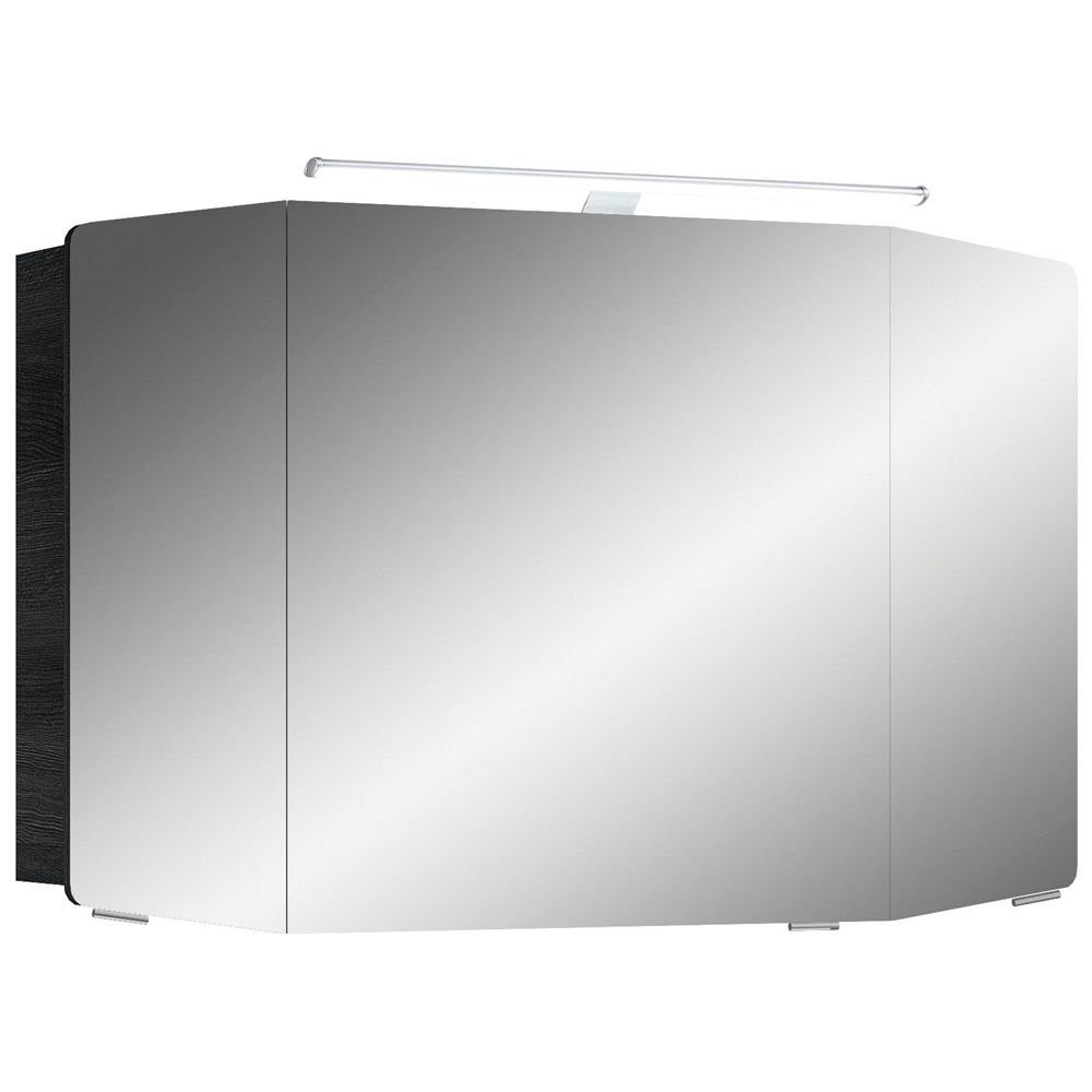 Lomadox Spiegelschrank CERVIA-66 Badezimmer Struktur, cm graphit LED-Beleuchtung, 100/67/17 100cm 