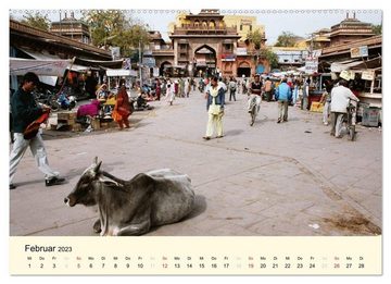 CALVENDO Wandkalender Alltagsleben in Indien (Premium, hochwertiger DIN A2 Wandkalender 2023, Kunstdruck in Hochglanz)
