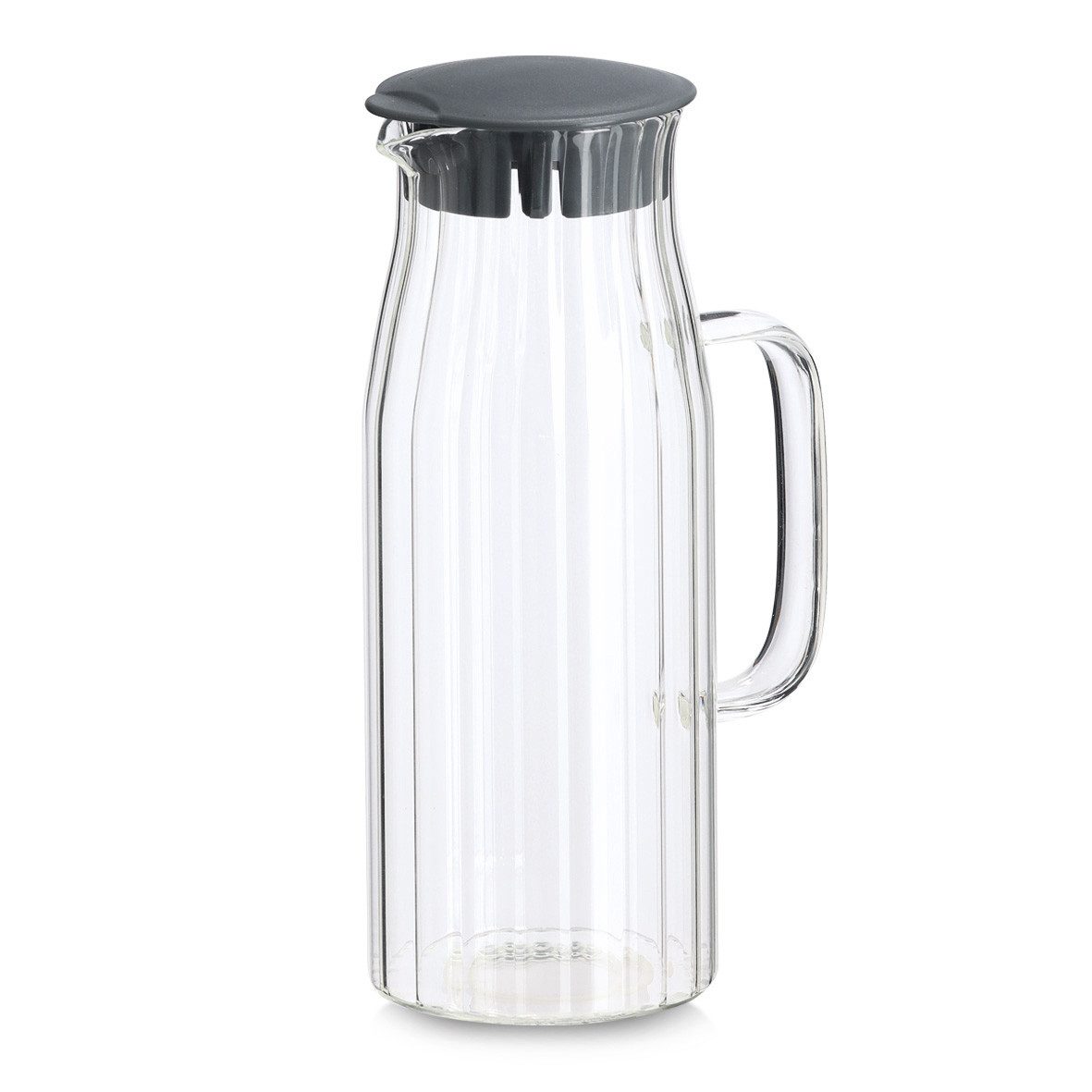 Zeller Present Garderobenständer Glaskaraffe mit Kunststoffdeckel, 1000 ml