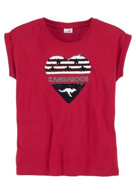 KangaROOS T-Shirt Wendepaillette Herz