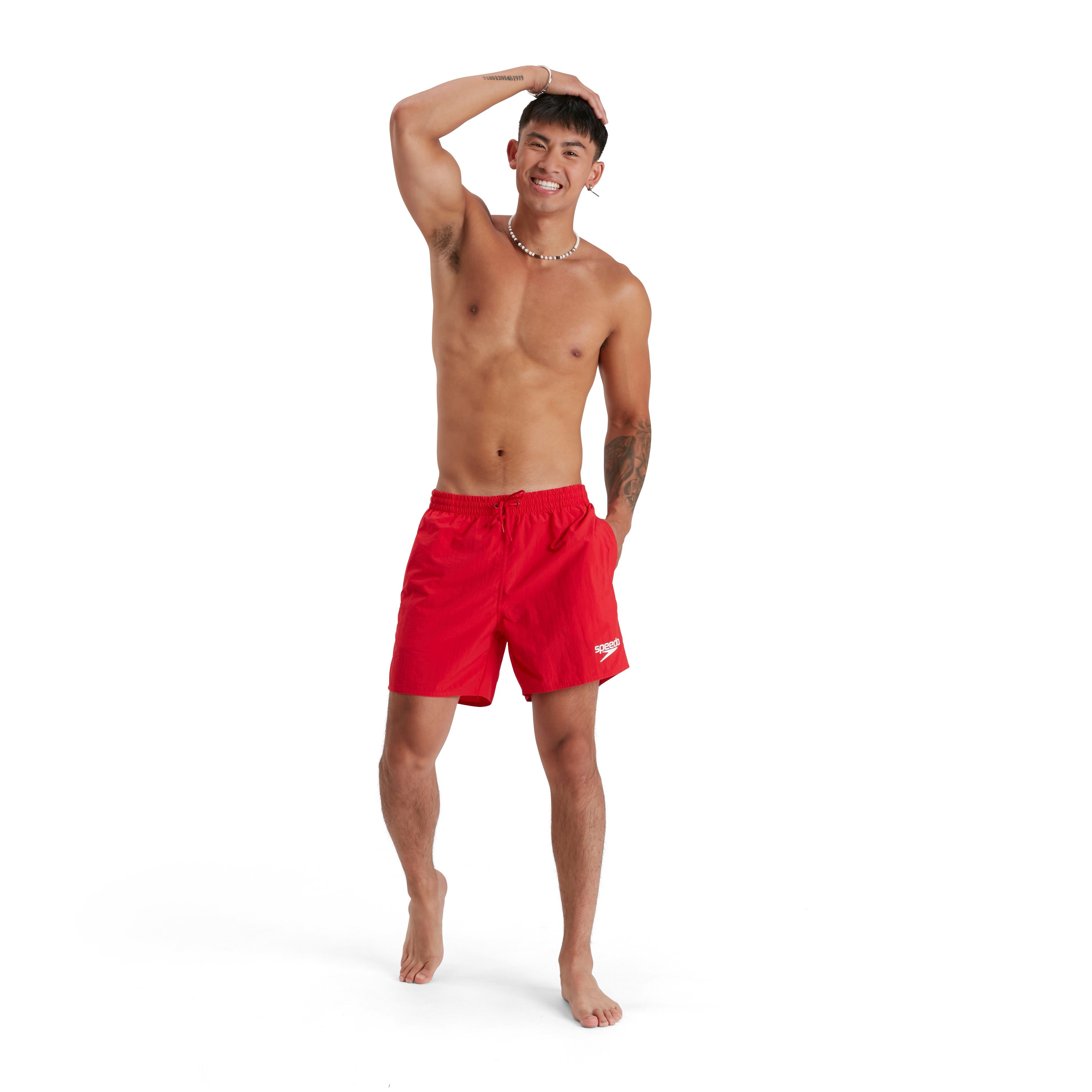 Speedo Badeshorts Mens Essential 16" Watershort mit seitlichem Taschenentwässerungssystem, aus leichtem Nylongewebe – Bild 4 von 5