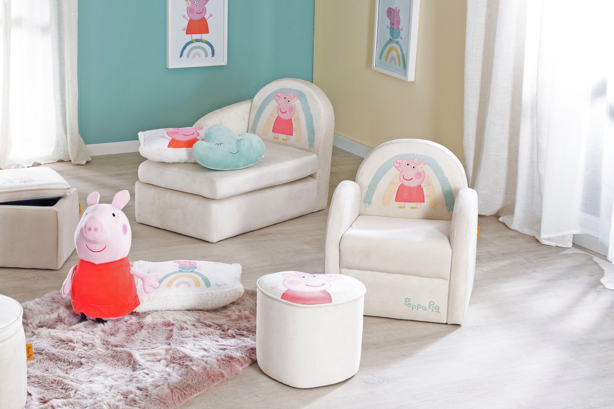 roba® Kindersessel Peppa Pig, mit runden Armlehnen