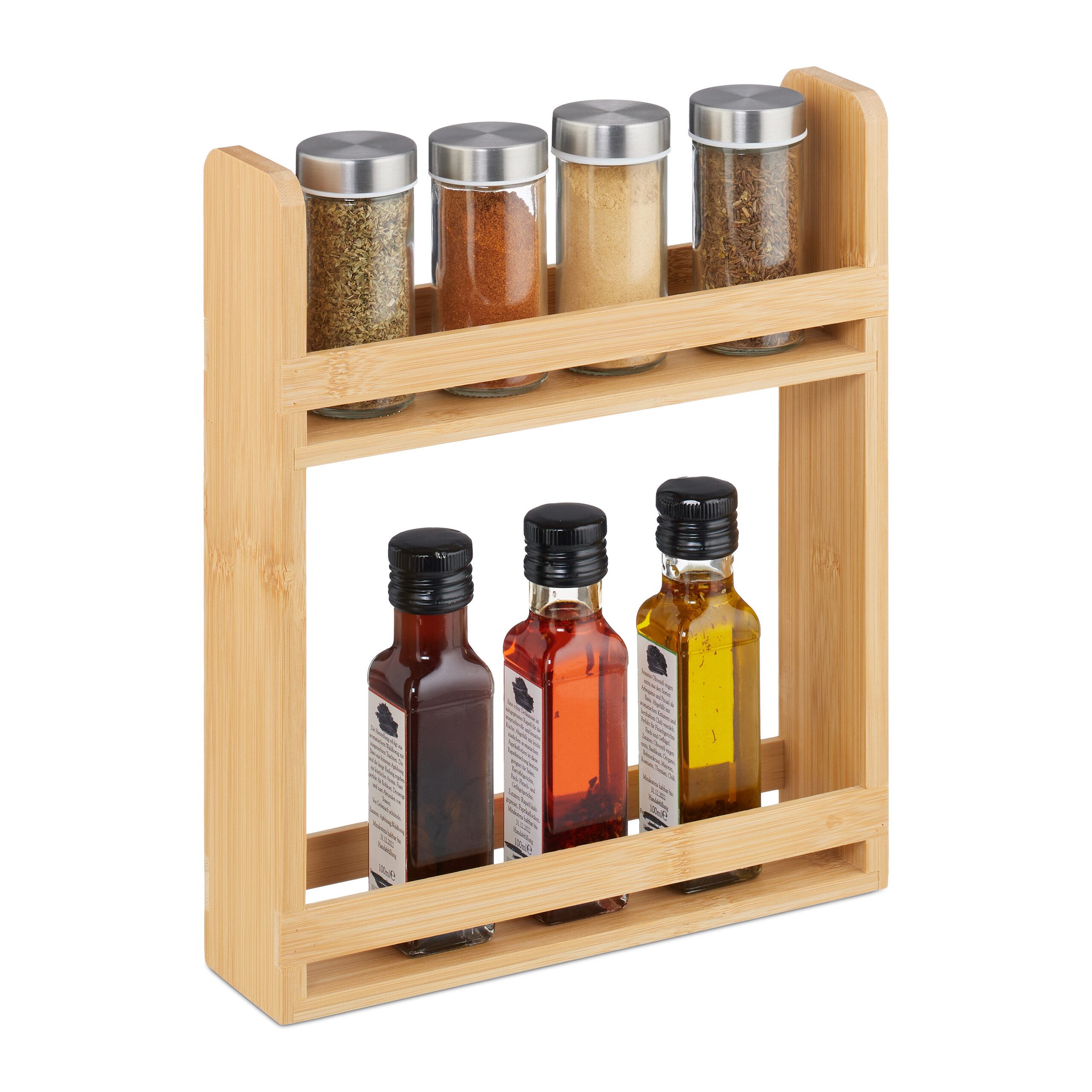 relaxdays Gewürzregal aus Bambus günstig online kaufen