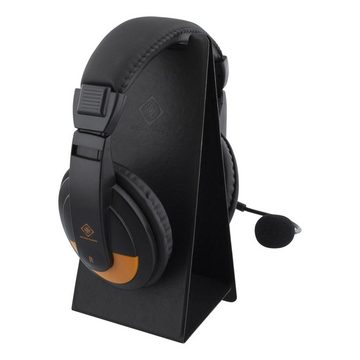 DELTACO Universal-Kopfhörer-Klappständer (Headset, leicht, Design, Kunstleder) Halterung, (inkl. 5 Jahre Herstellergarantie)