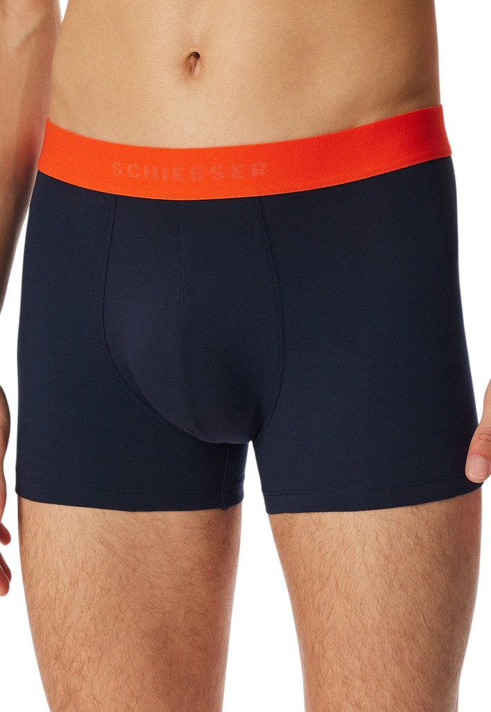 Schiesser Boxershorts Unterwäsche 95/5 Organic Cotton Webgummibund dunkelbl günstig online kaufen