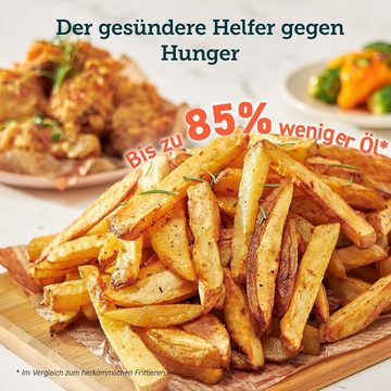 Cosori Heißluftfritteuse 5,5L XXL Friteuse Heissluft Fritteusen Air Fryer mit LED-Touchscreen, 1700,00 W, 11 Programmen, Vorheizen&Warmhalten, Shake-Modus, 100 Rezepte