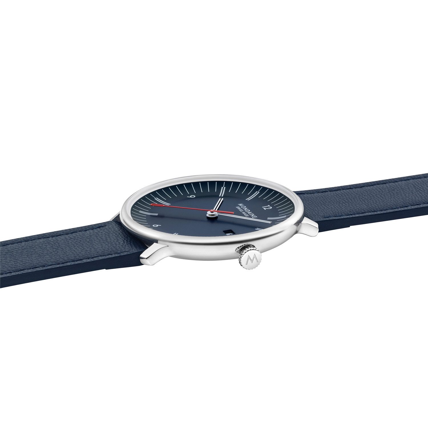 MONDAINE Quarzuhr Doppio Blau Set mit 2 Bändern