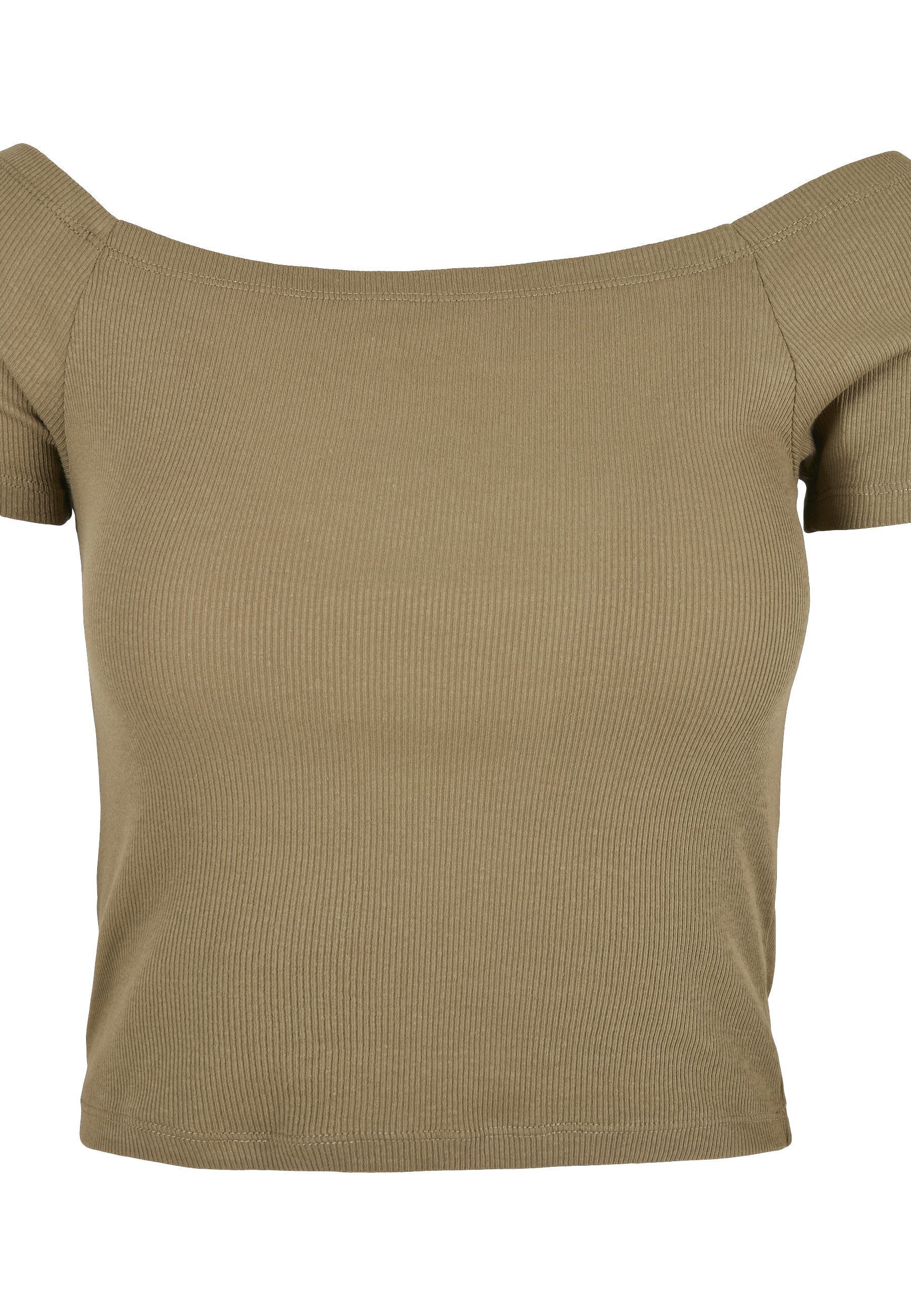 URBAN CLASSICS T-Shirt Urban Classics Damen Ladies Off Shoulder Rib Tee (1-tlg)