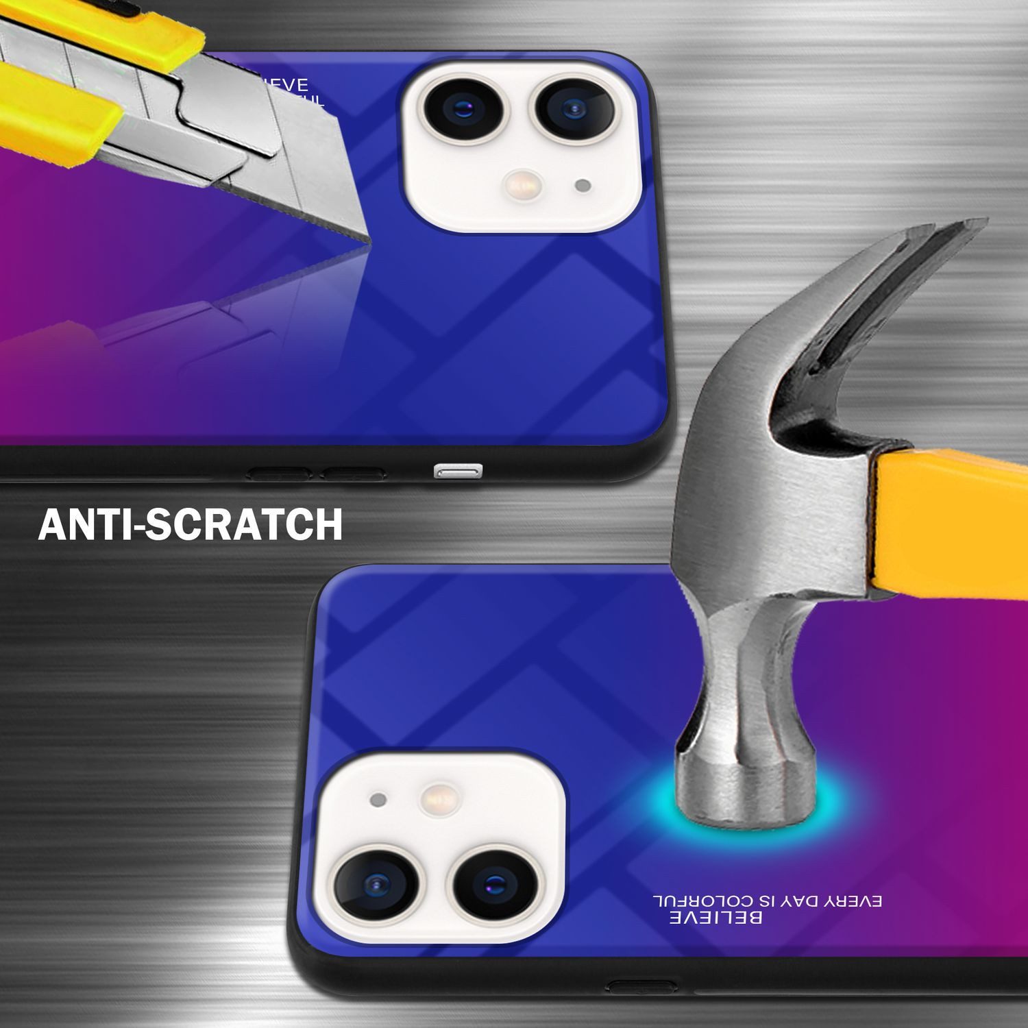 Cadorabo Handyhülle für iPhone 12 MINI Hülle Apple iPhone 12 MINI, Robustes Hard Case - Handy Schutzhülle - Hülle - Back Cover Bumper